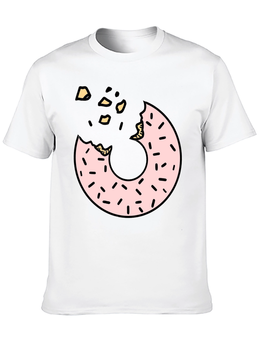 Donut Graphic T-Shirt - Black Casual Tee