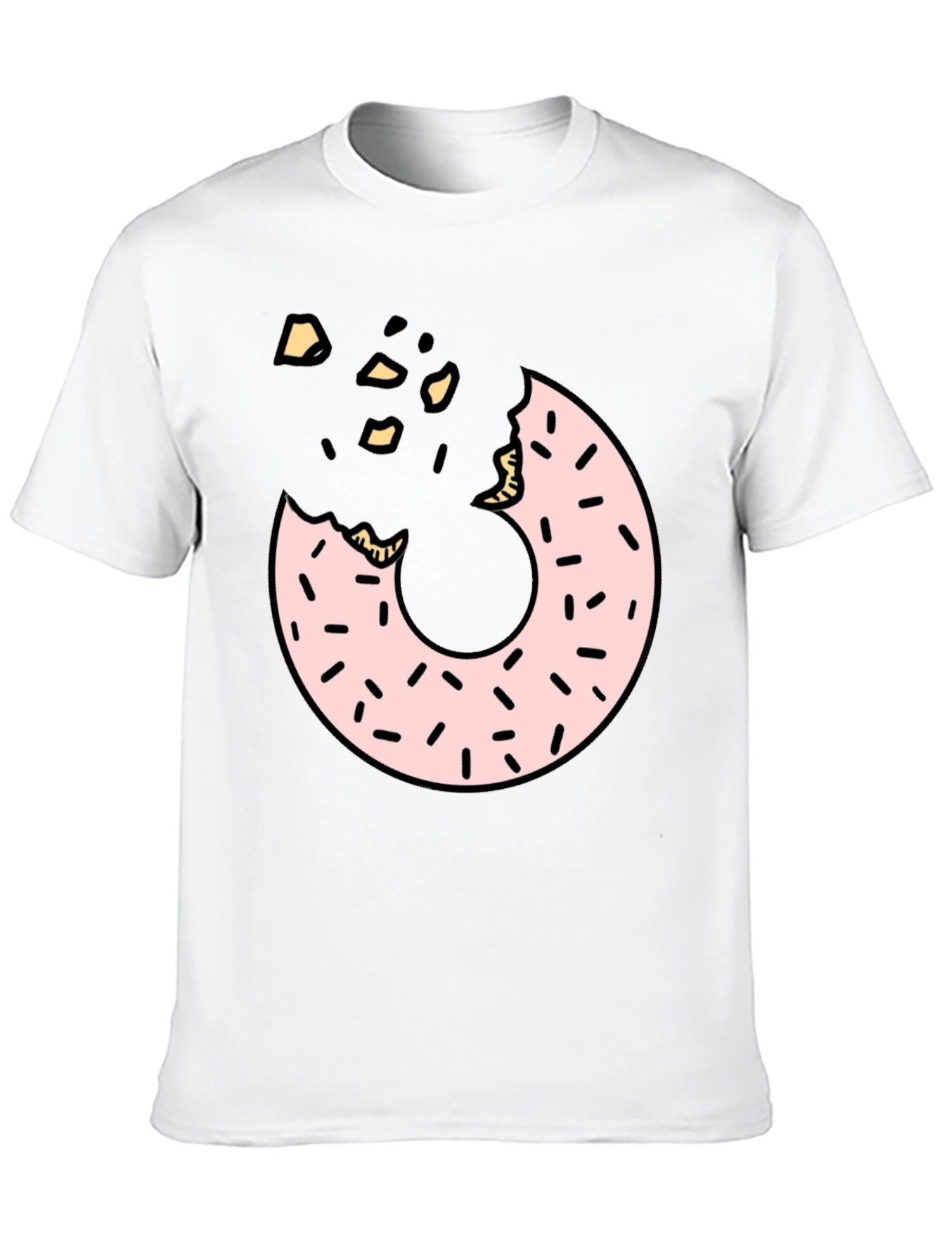 Donut Graphic T-Shirt - Black Casual Tee