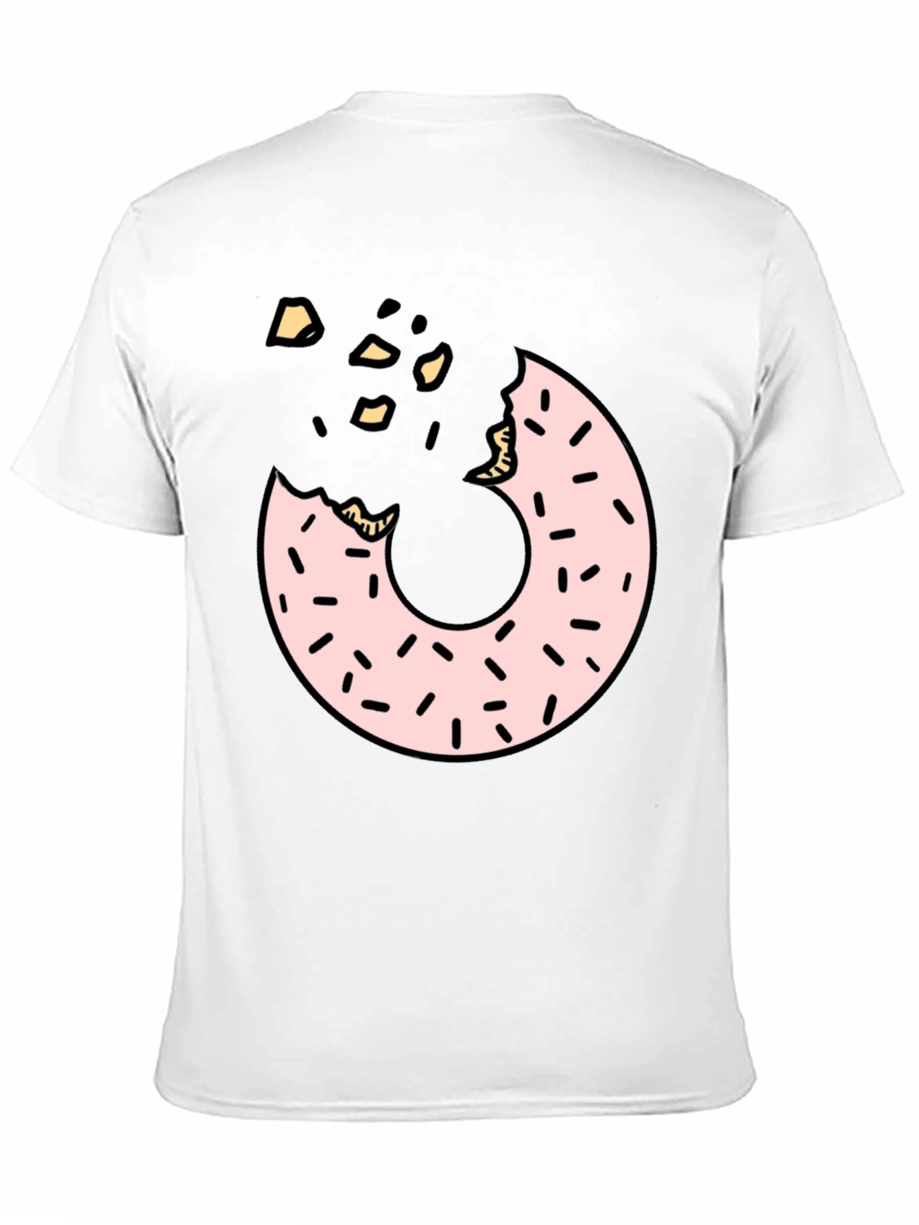 Donut Graphic T-Shirt - Black Casual Tee