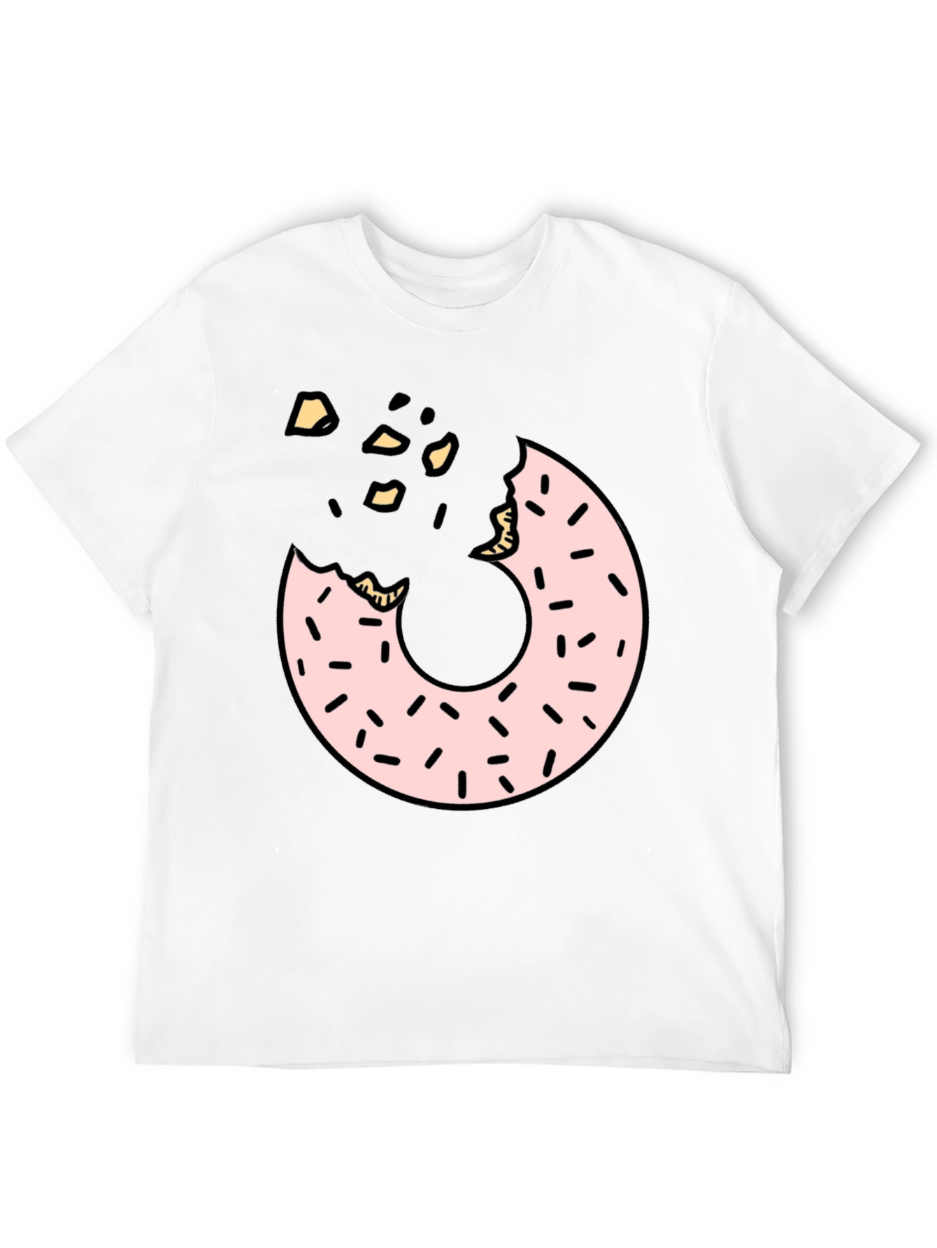 Donut Graphic T-Shirt - Black Casual Tee