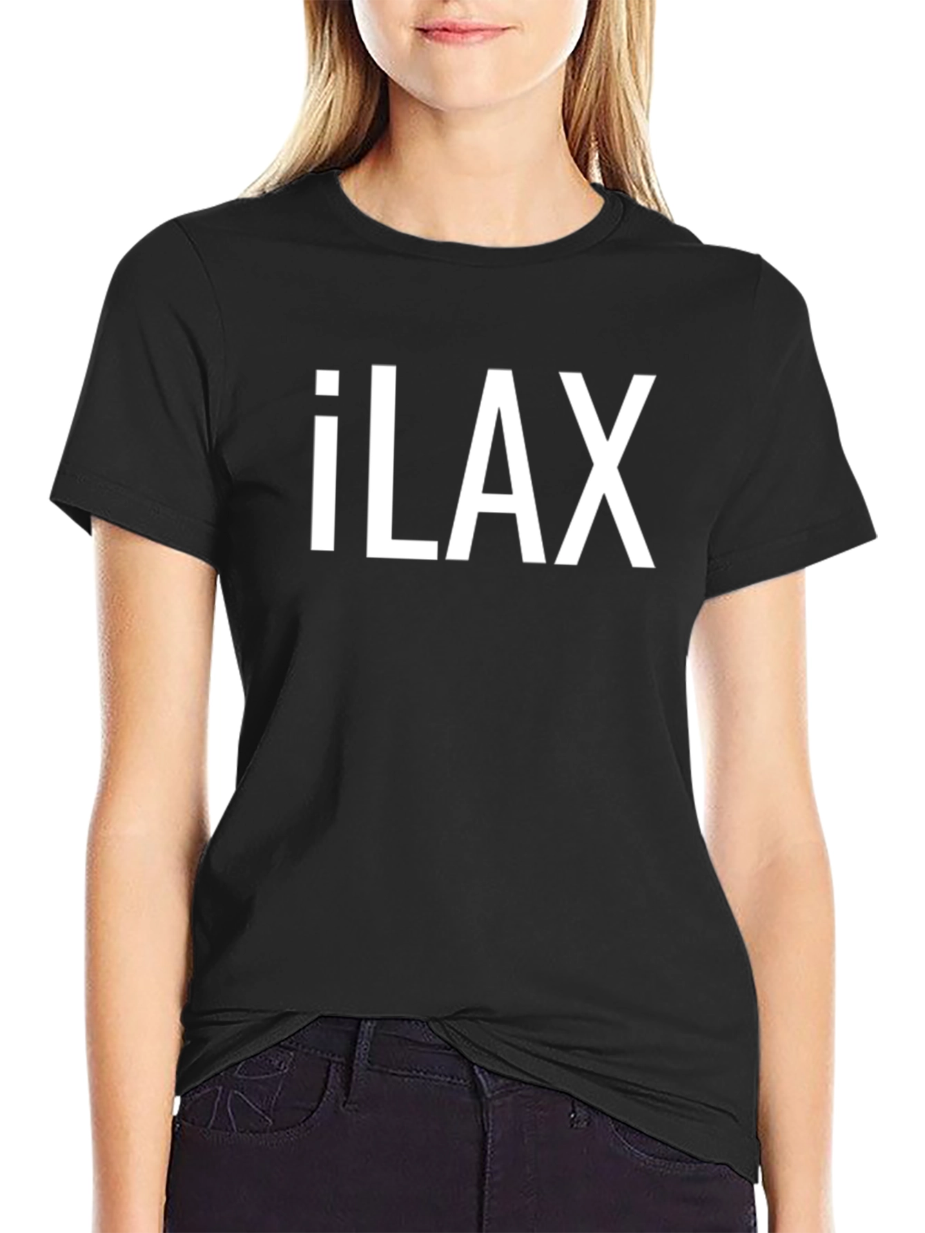 iLAX Black T-Shirt - Cool Lacrosse Style