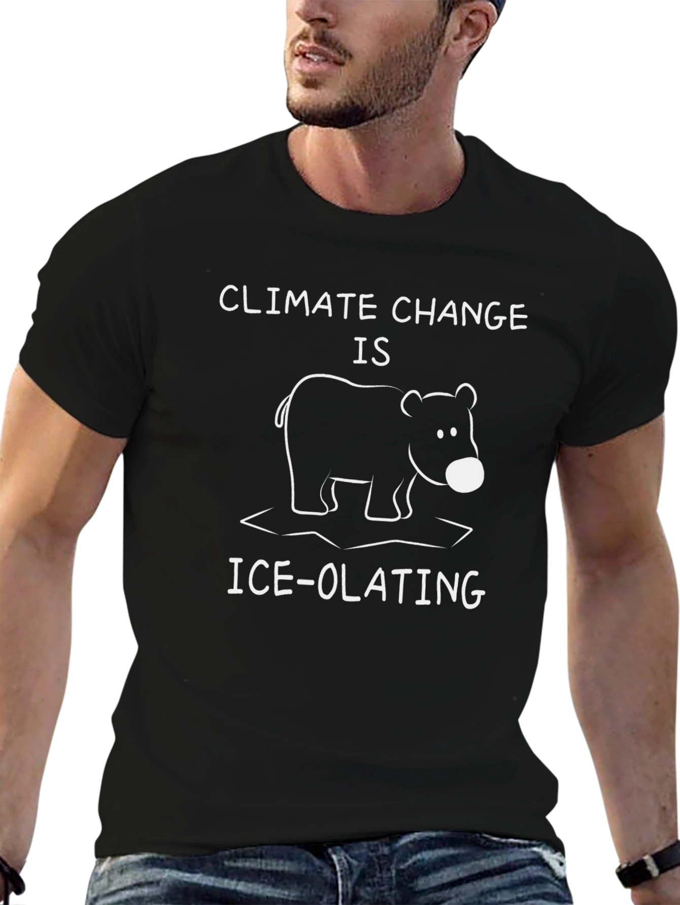 Climate Change Bear Graphic T-Shirt
