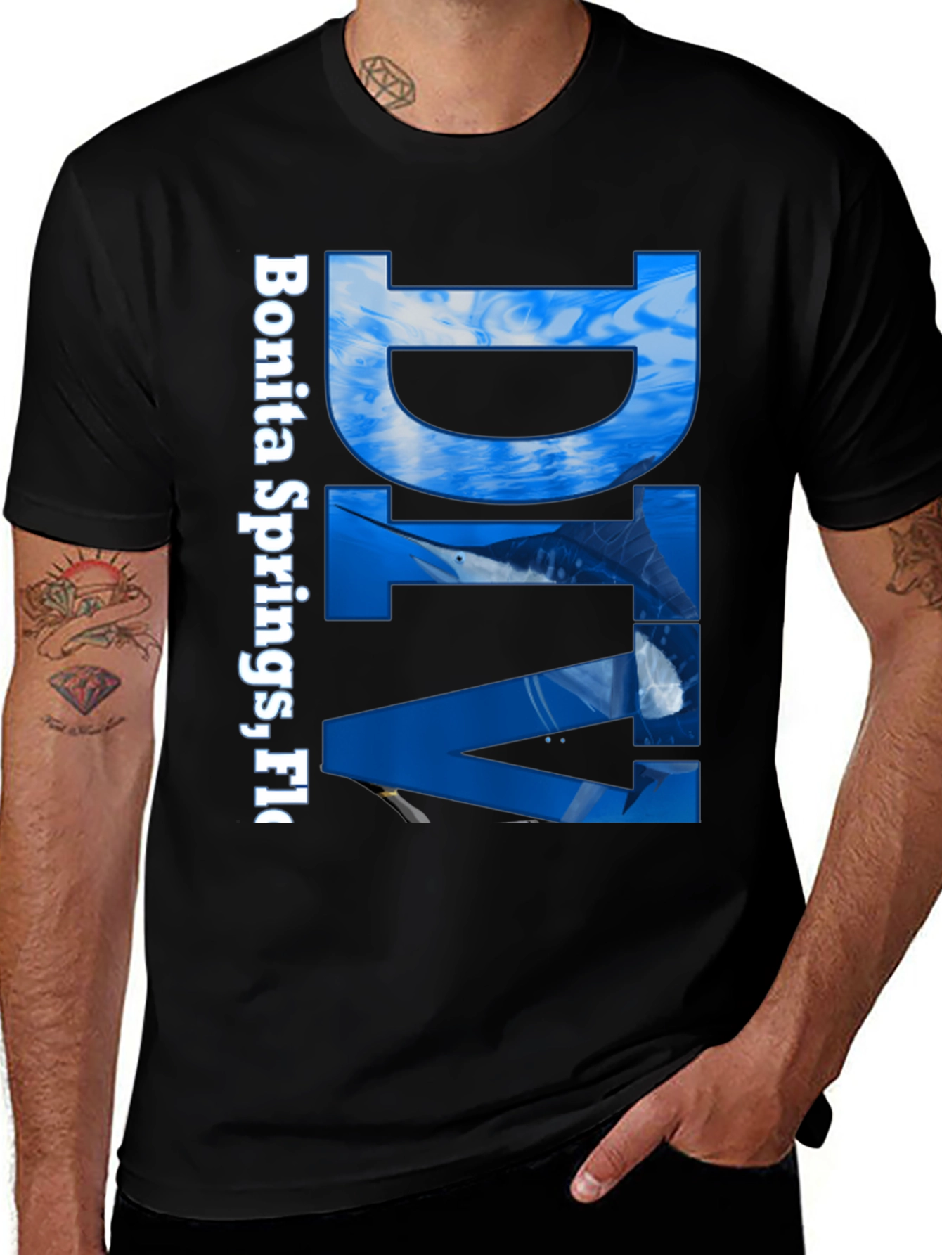 Bonita Springs FL Fishing T-Shirt - Marlin Graphic Tee