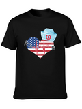 Nurse American Flag Heartbeat T-Shirt