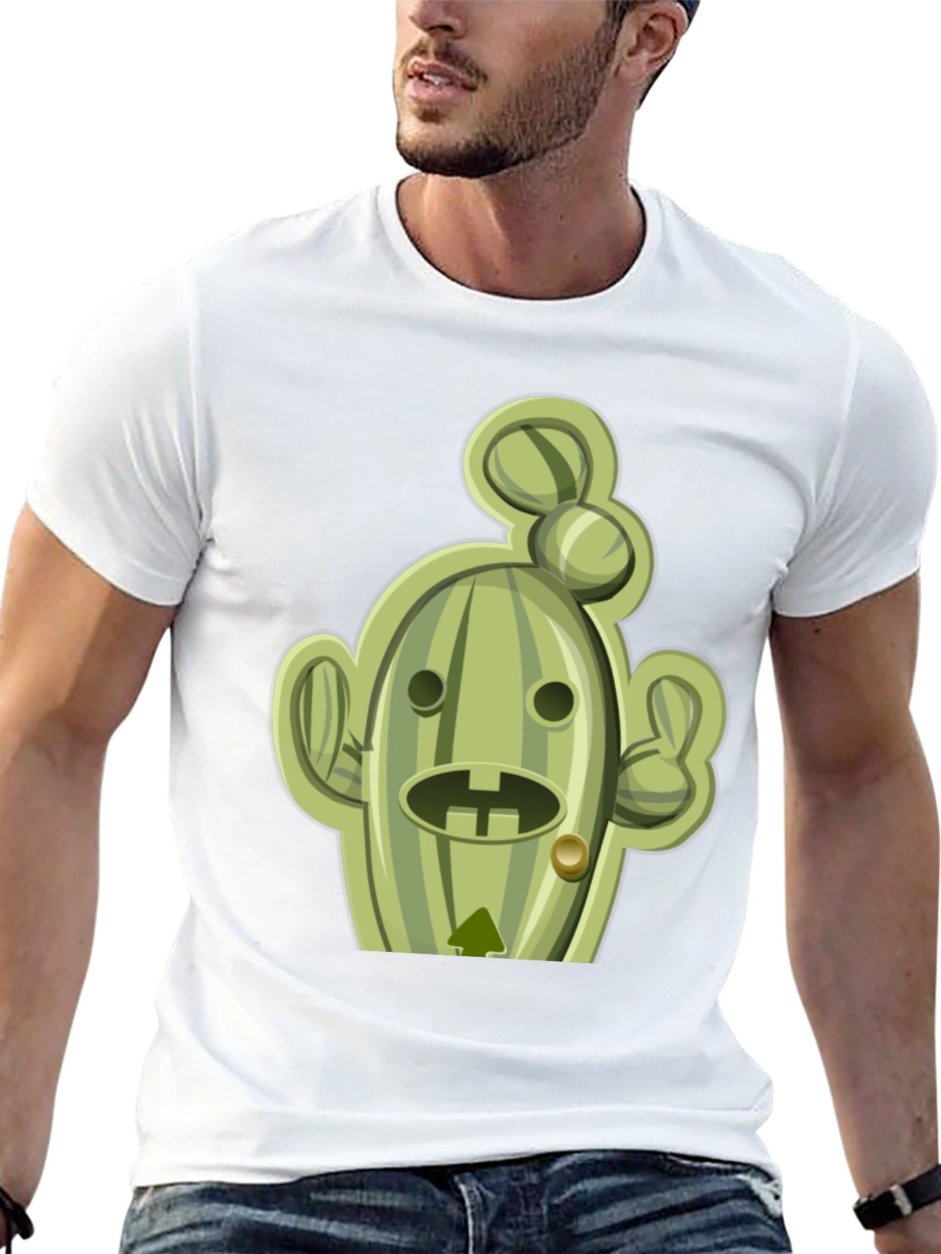 Cactus Graphic Tee - Black Cotton Blend
