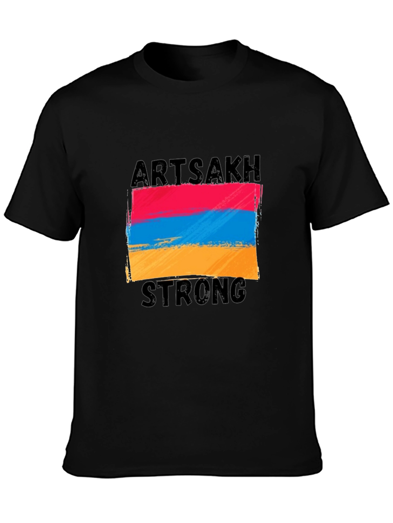 Artsakh Strong Graphic Tee - Black Cotton T-Shirt