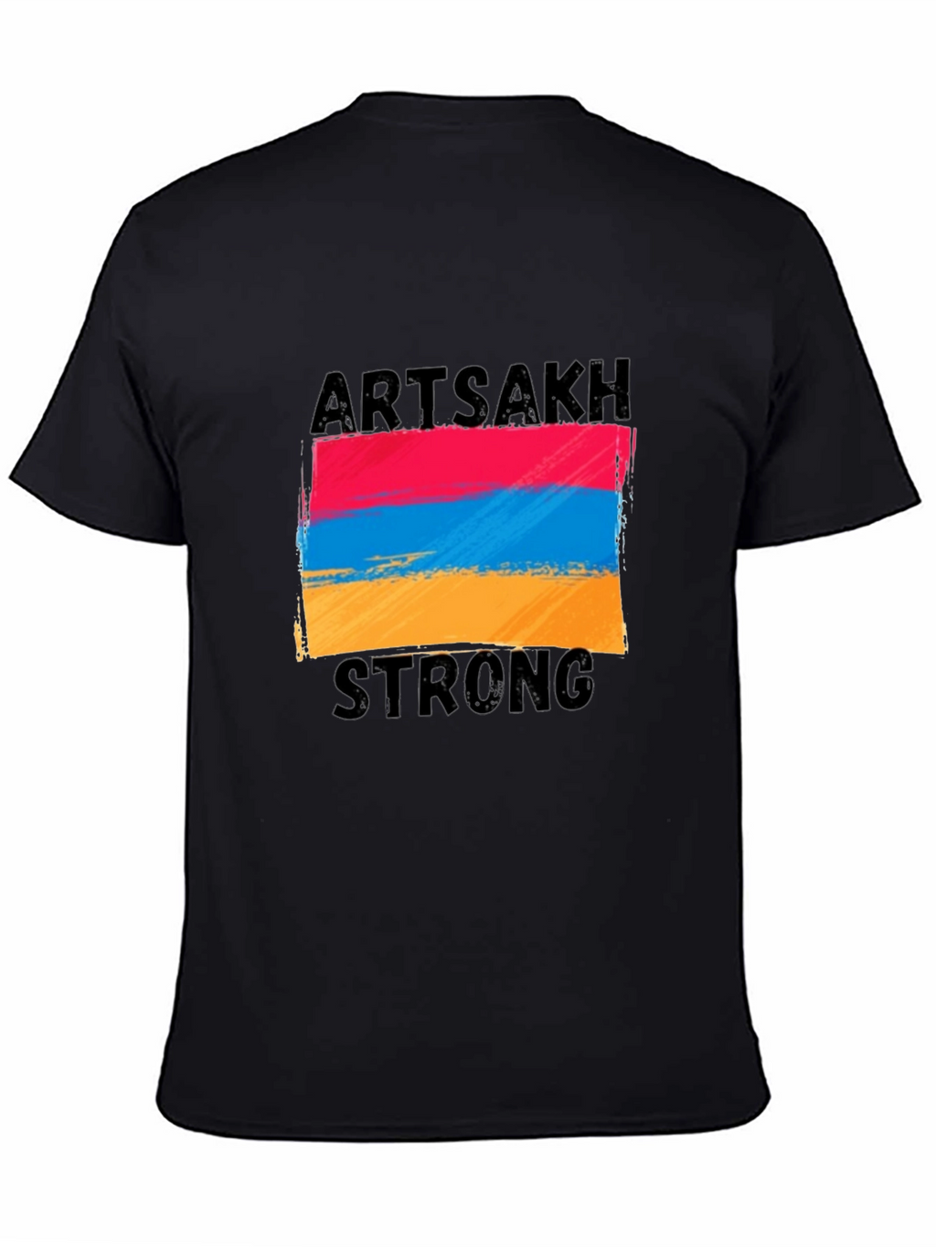 Artsakh Strong Graphic Tee - Black Cotton T-Shirt