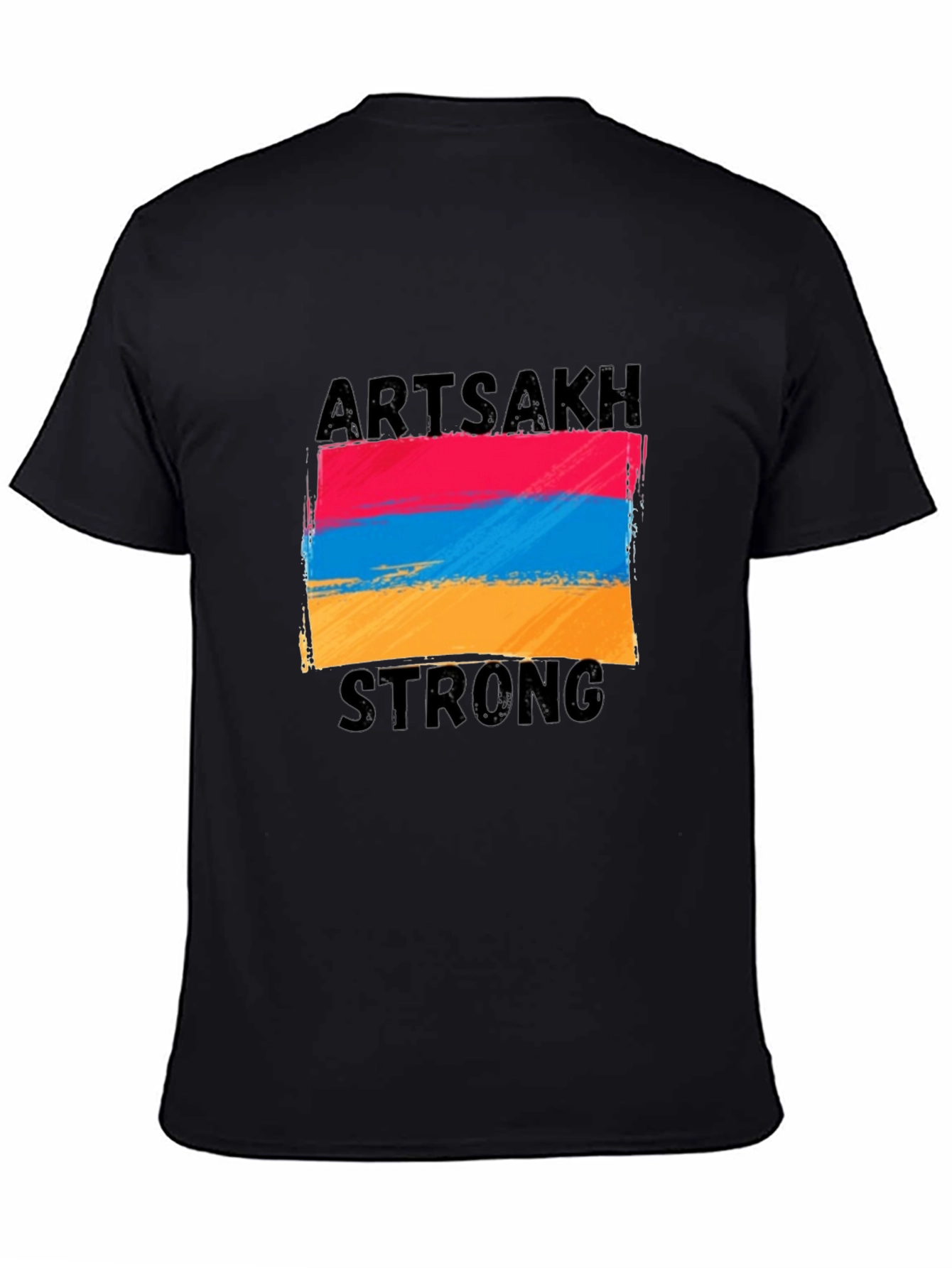 Artsakh Strong Graphic Tee - Black Cotton T-Shirt