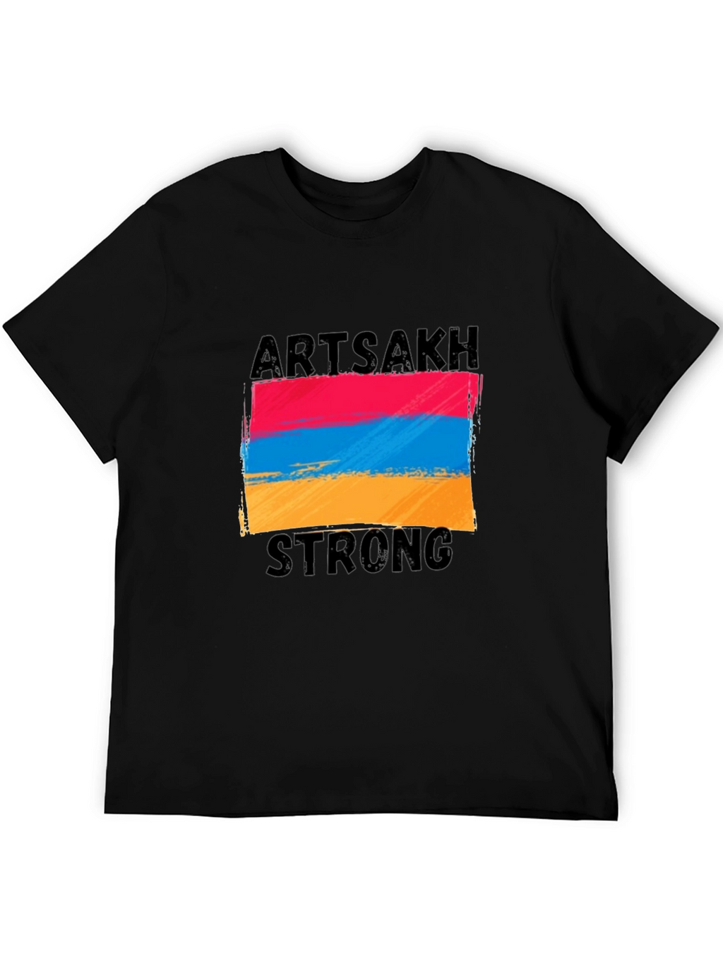 Artsakh Strong Graphic Tee - Black Cotton T-Shirt