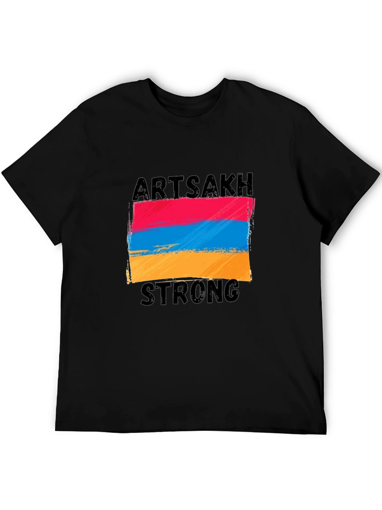 Artsakh Strong Graphic Tee - Black Cotton T-Shirt