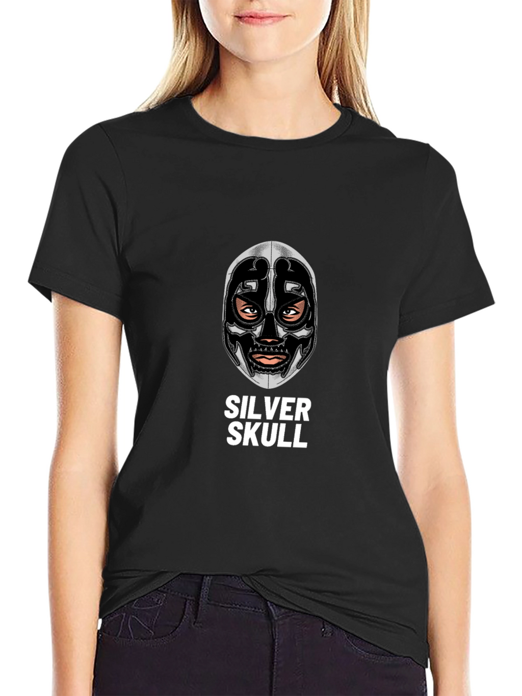 Silver Skull Graphic Tee - Unique Design