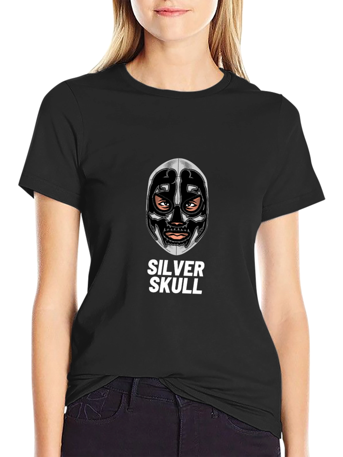 Silver Skull Graphic Tee - Unique Design
