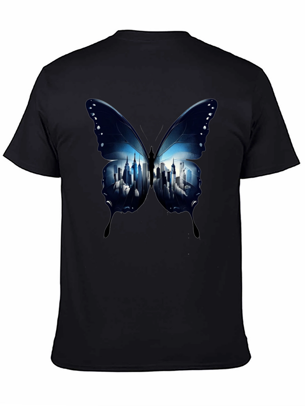 Butterfly Cityscape Graphic Tee - Modern Streetwear