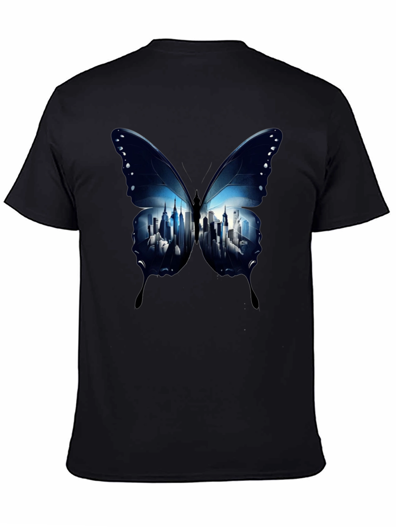 Butterfly Cityscape Graphic Tee - Modern Streetwear