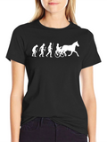 Evolution Horse T-Shirt Black
