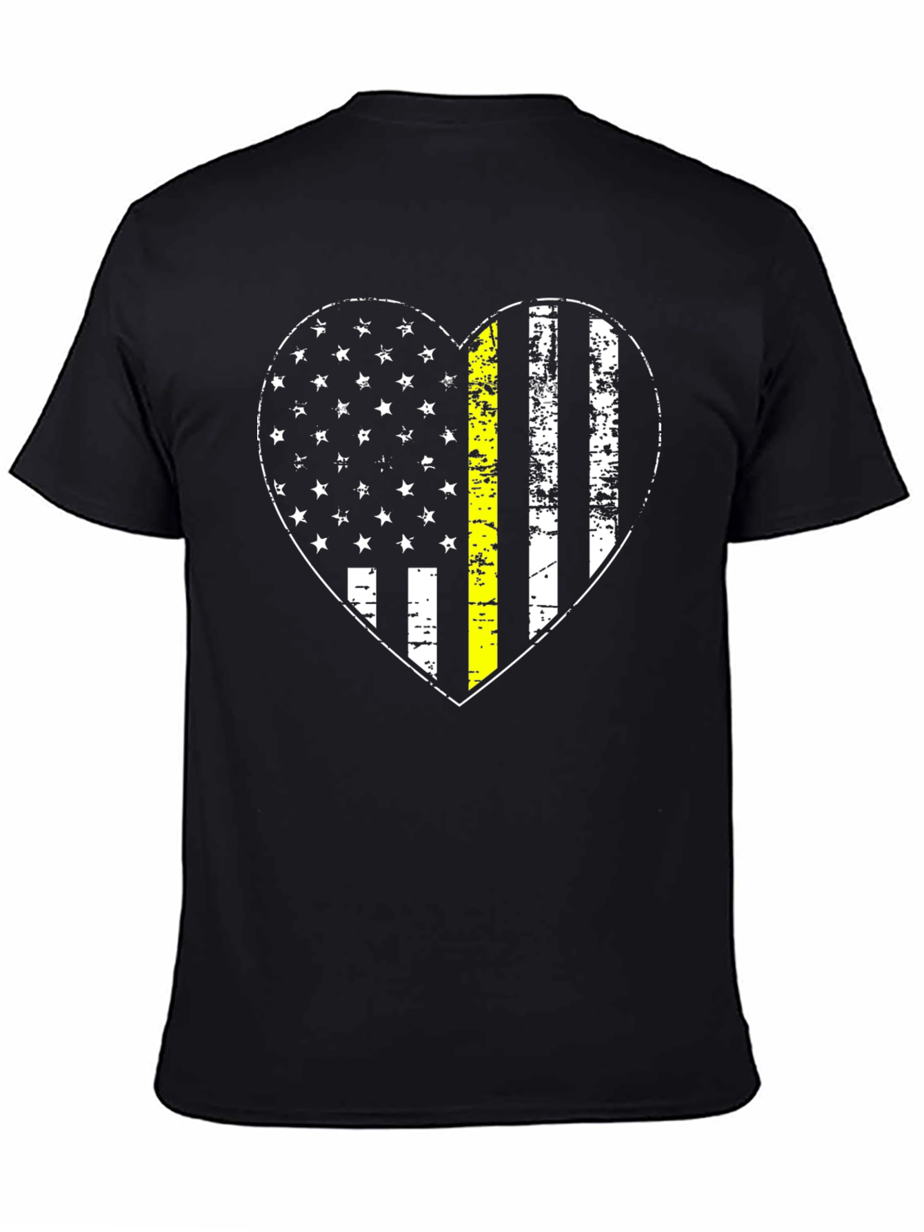 Thin Yellow Line Heart Graphic Tee