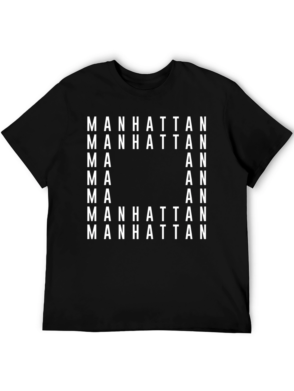 Manhattan Graphic Print Black T-Shirt