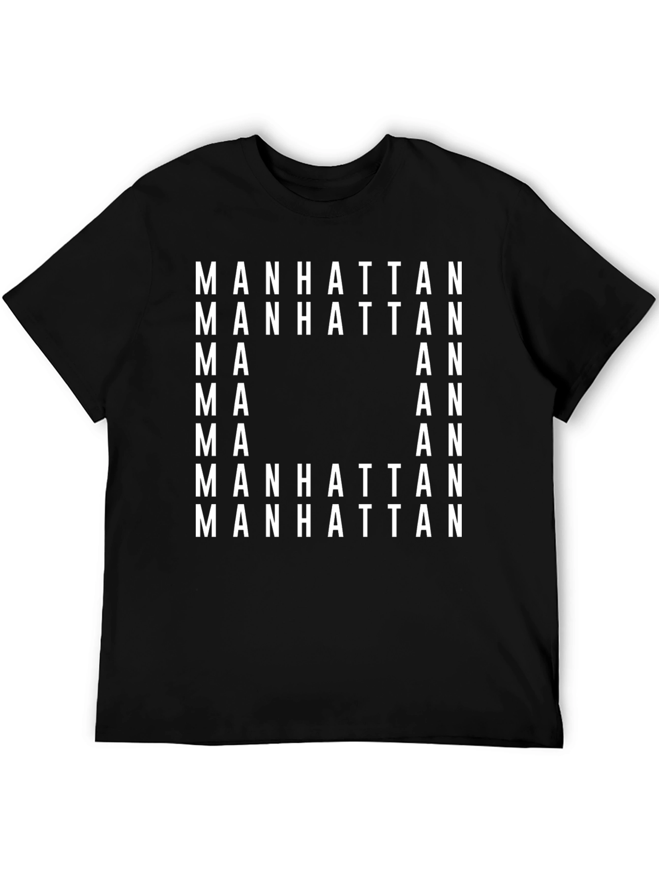 Manhattan Graphic Print Black T-Shirt