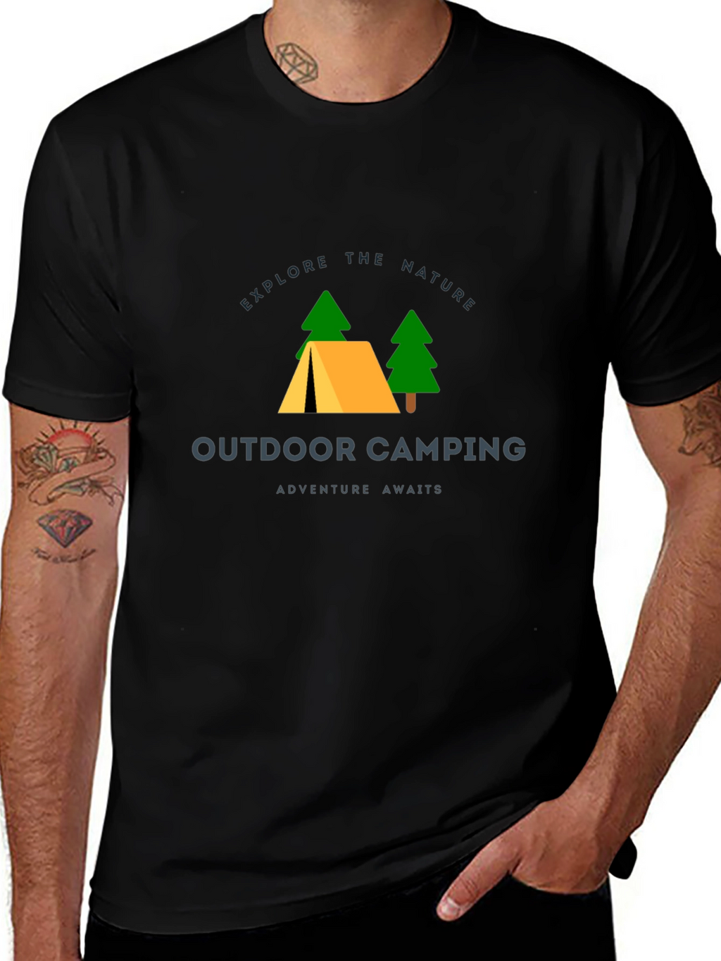 Outdoor Camping Graphic Tee - Explore Nature