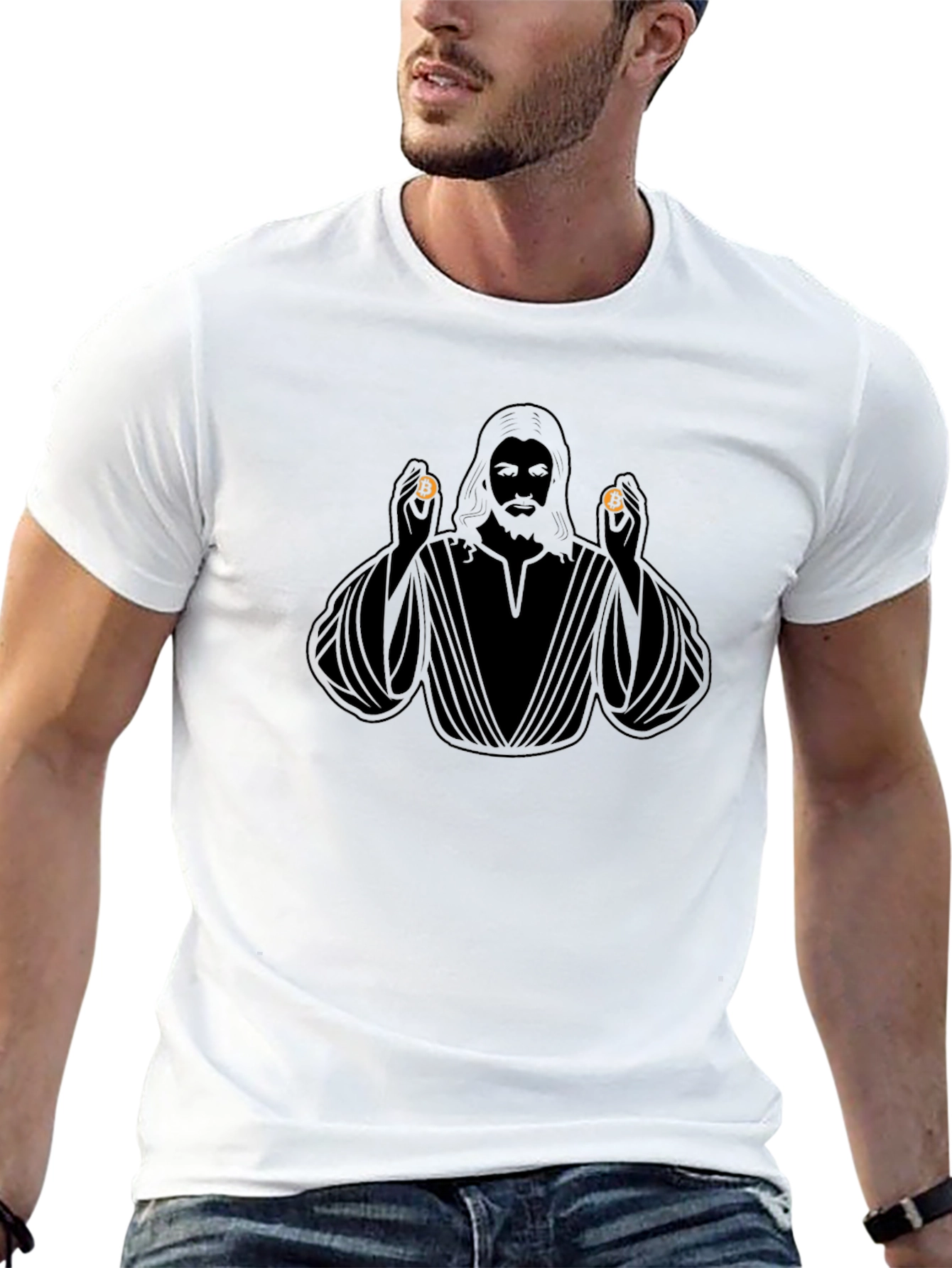 Bitcoin Jesus Black T-Shirt