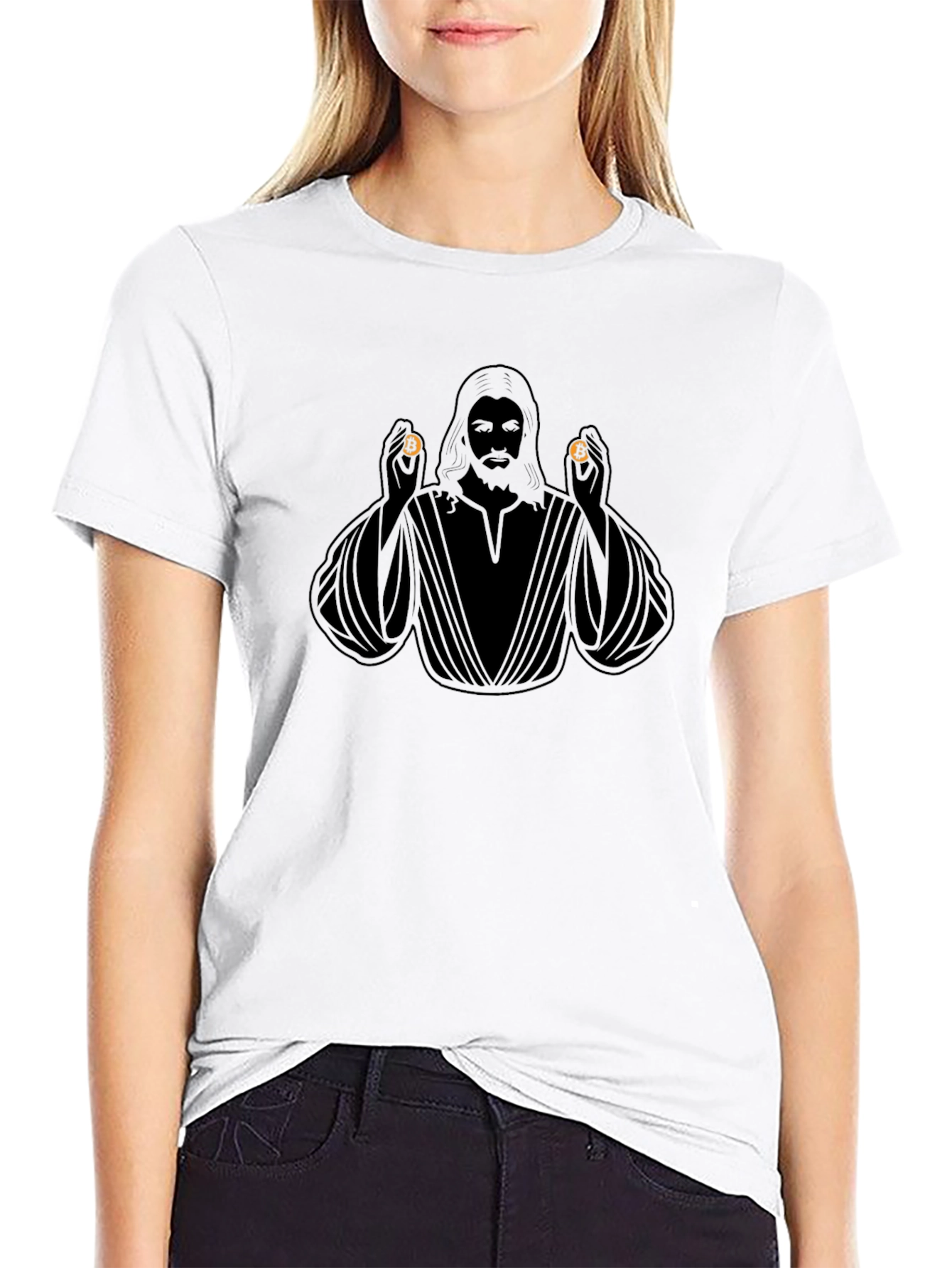 Bitcoin Jesus Black T-Shirt