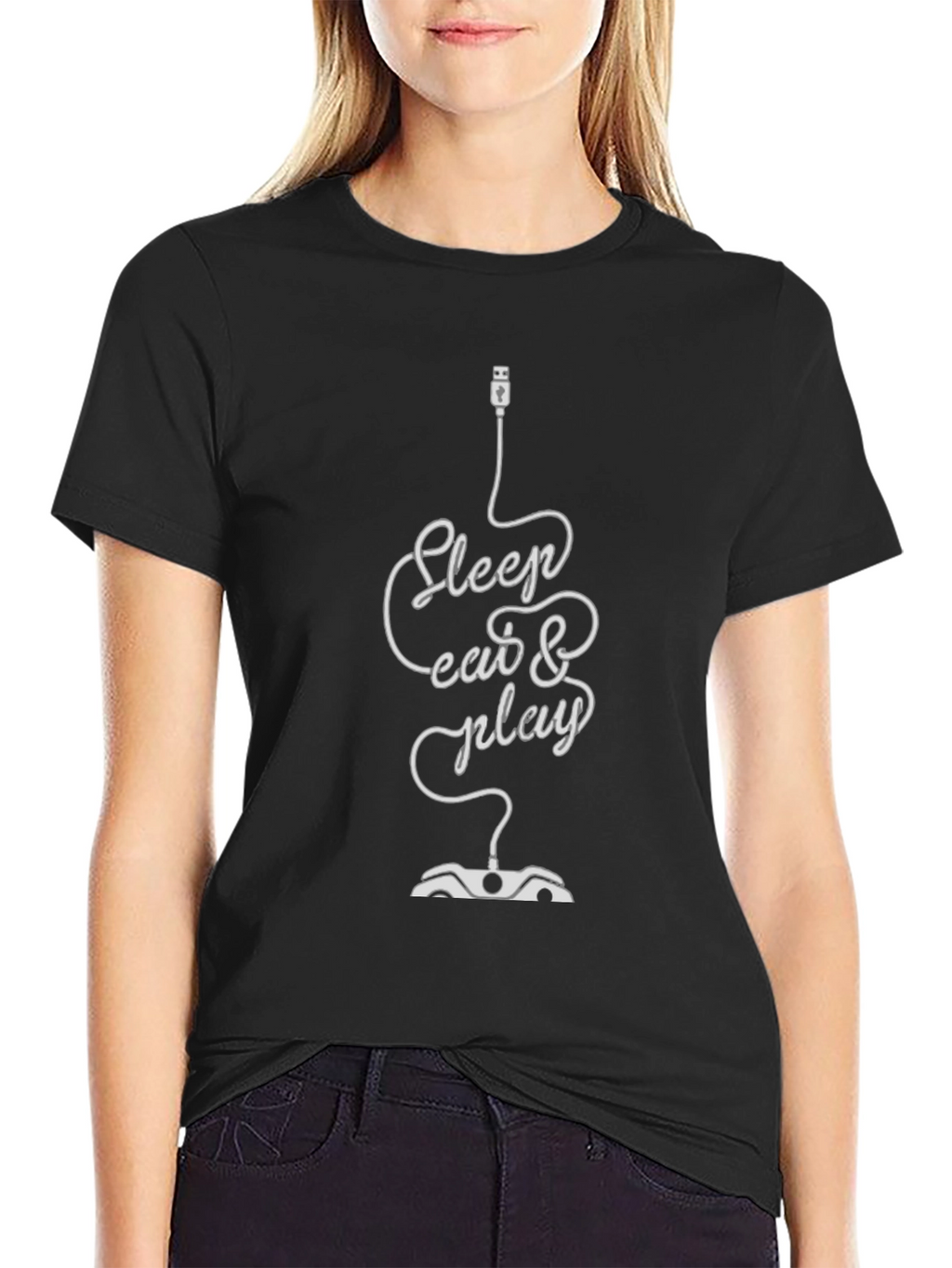 Gamer T-Shirt - Sleep Eat & Play