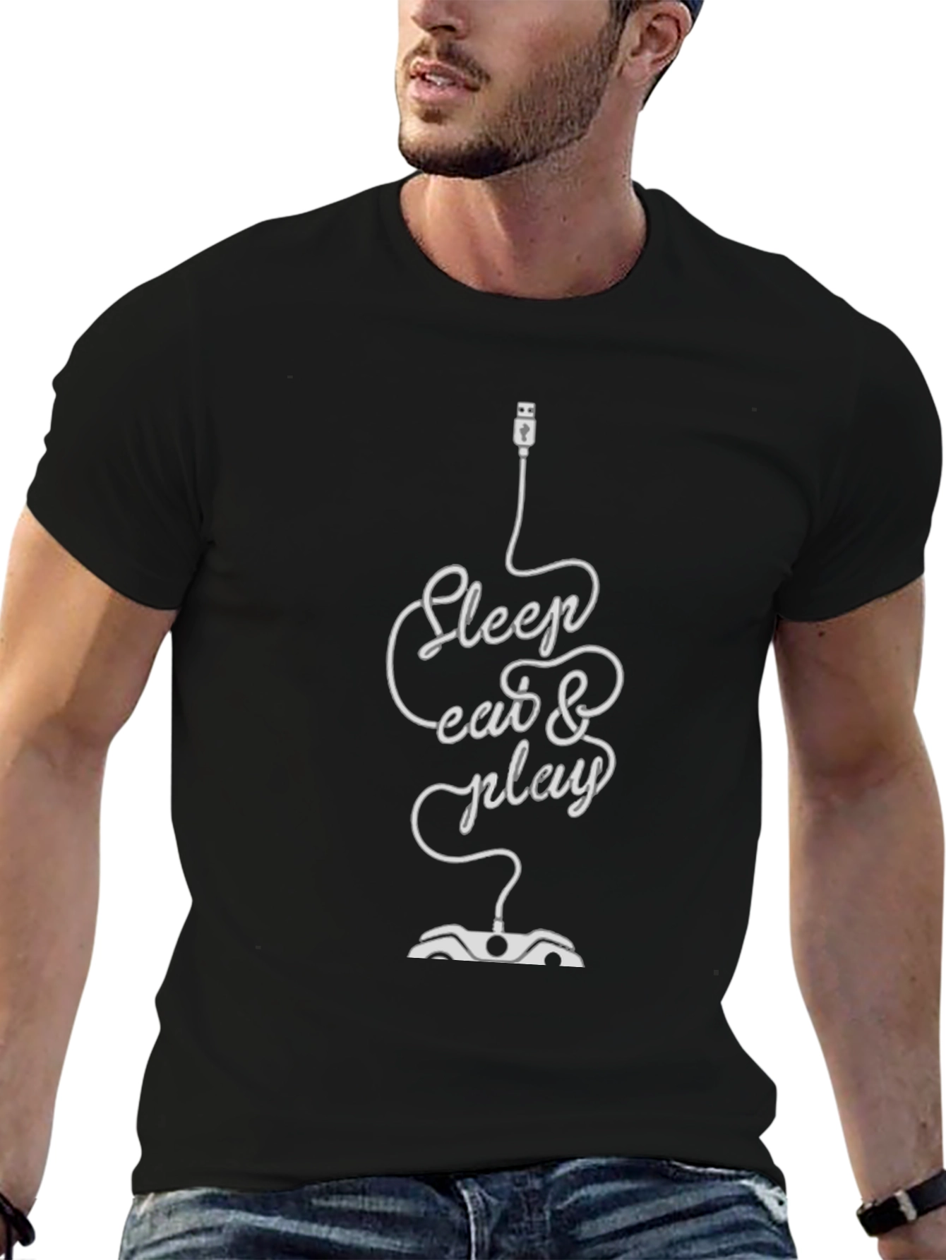 Gamer T-Shirt - Sleep Eat & Play