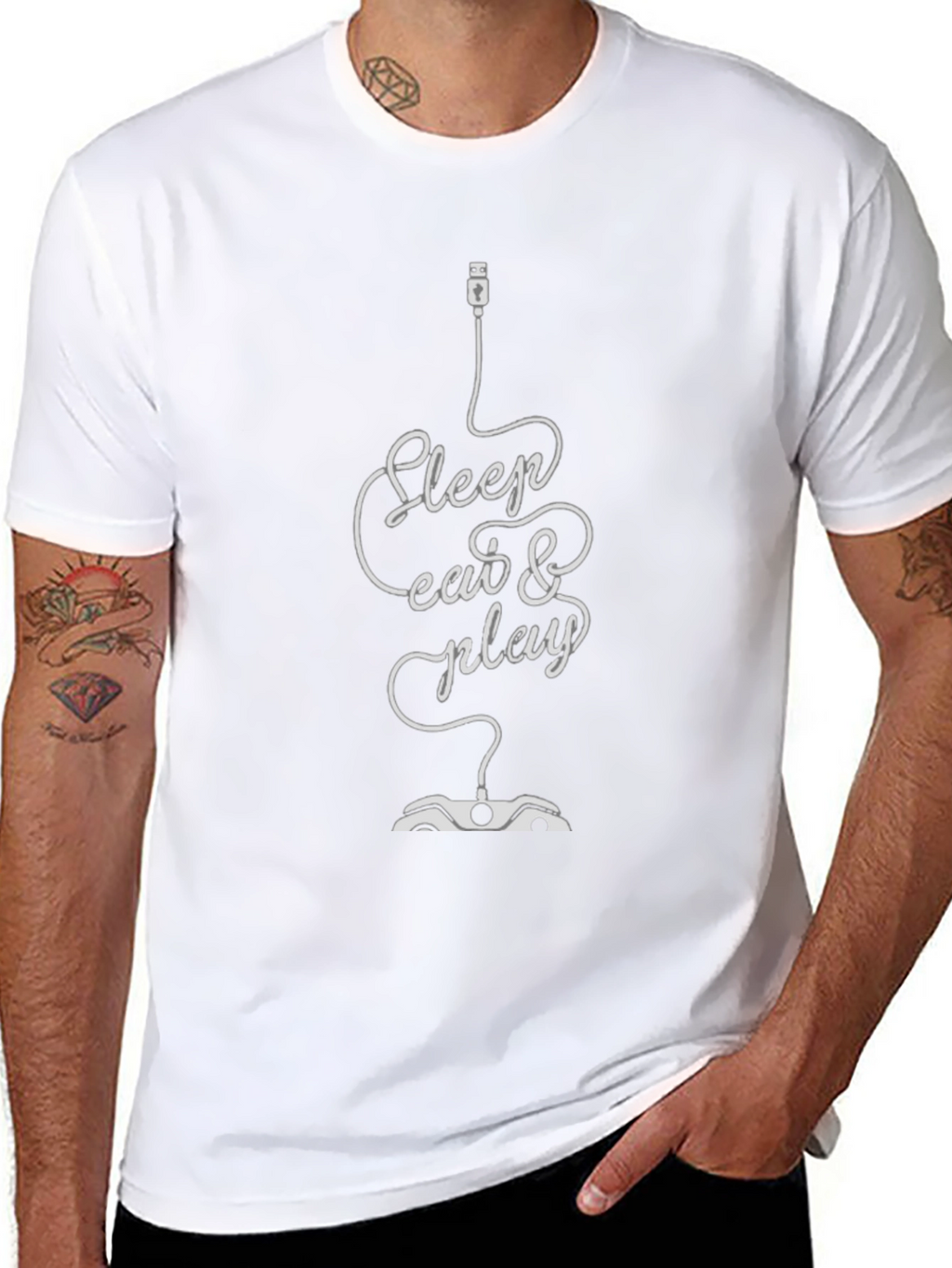 Gamer T-Shirt - Sleep Eat & Play