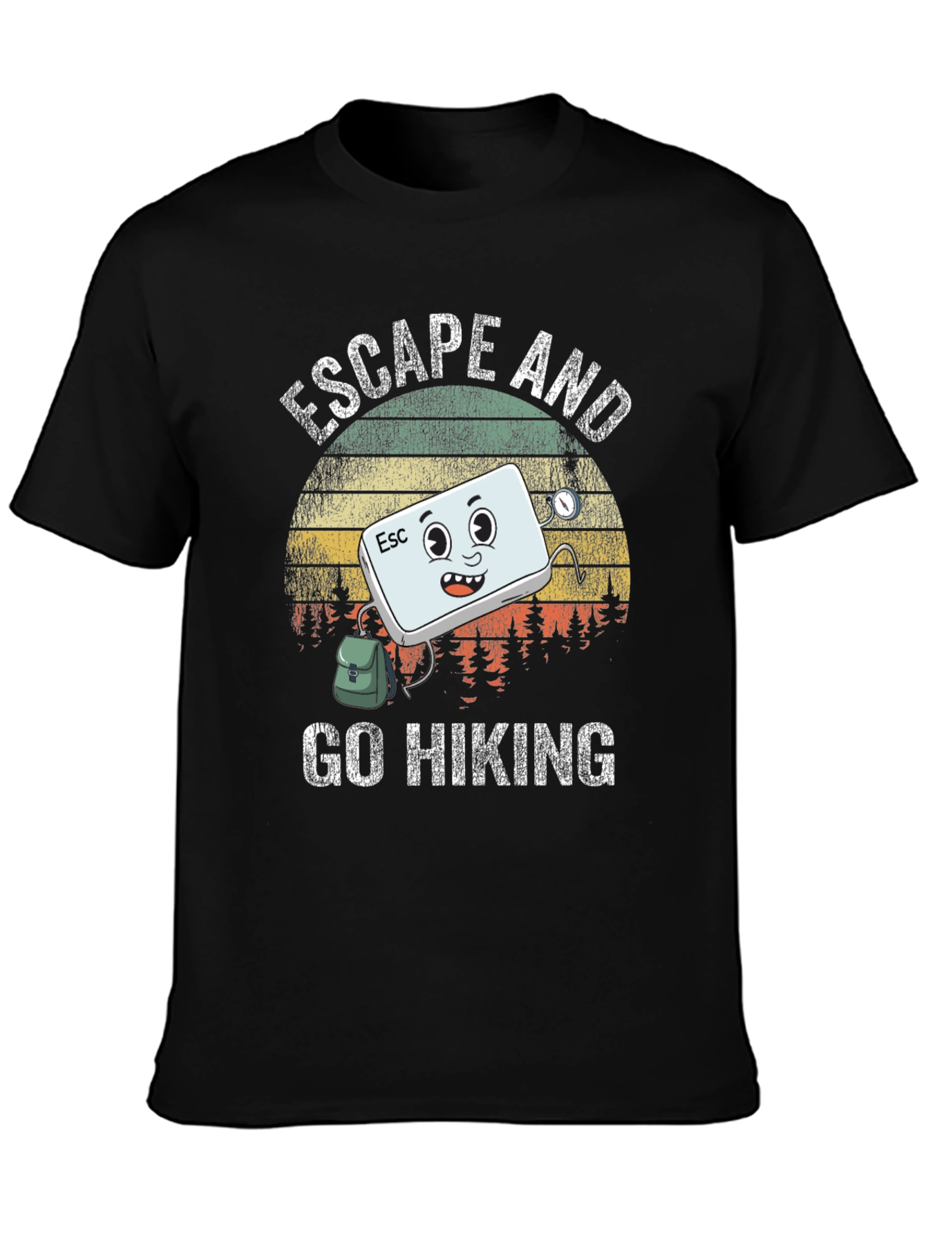 Escape and Go Hiking T-Shirt: Adventurous Graphic Tee