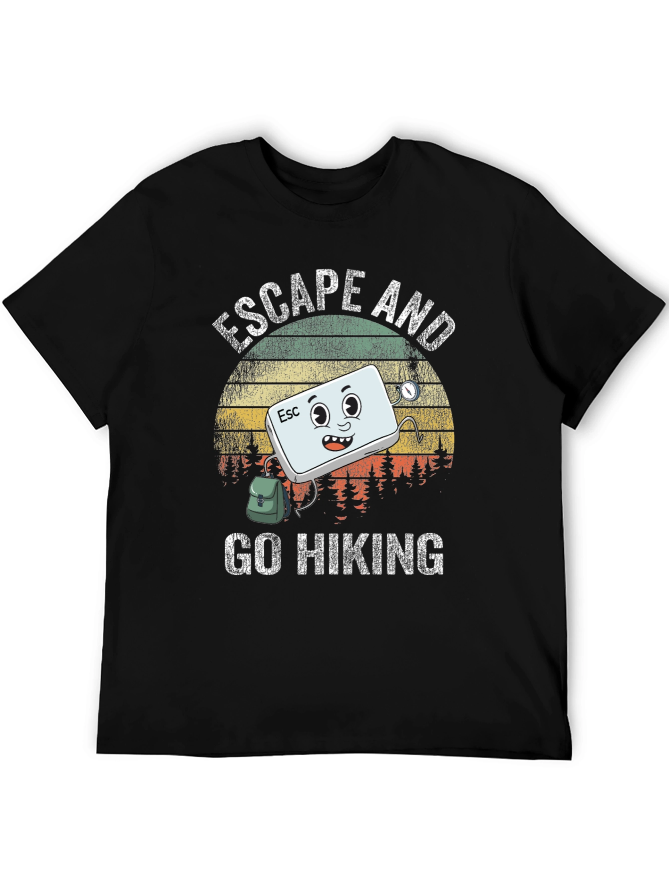 Escape and Go Hiking T-Shirt: Adventurous Graphic Tee