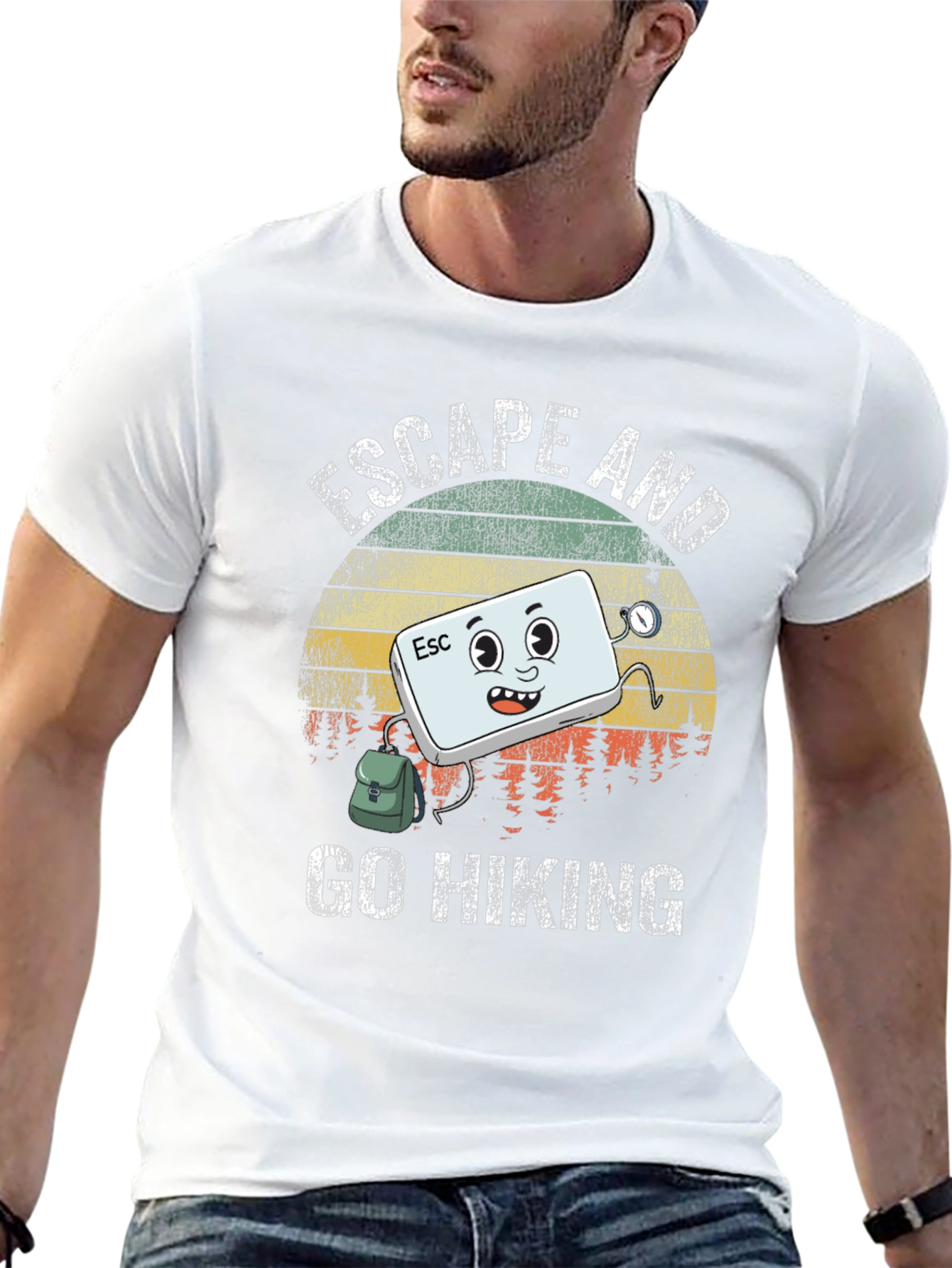 Escape and Go Hiking T-Shirt: Adventurous Graphic Tee
