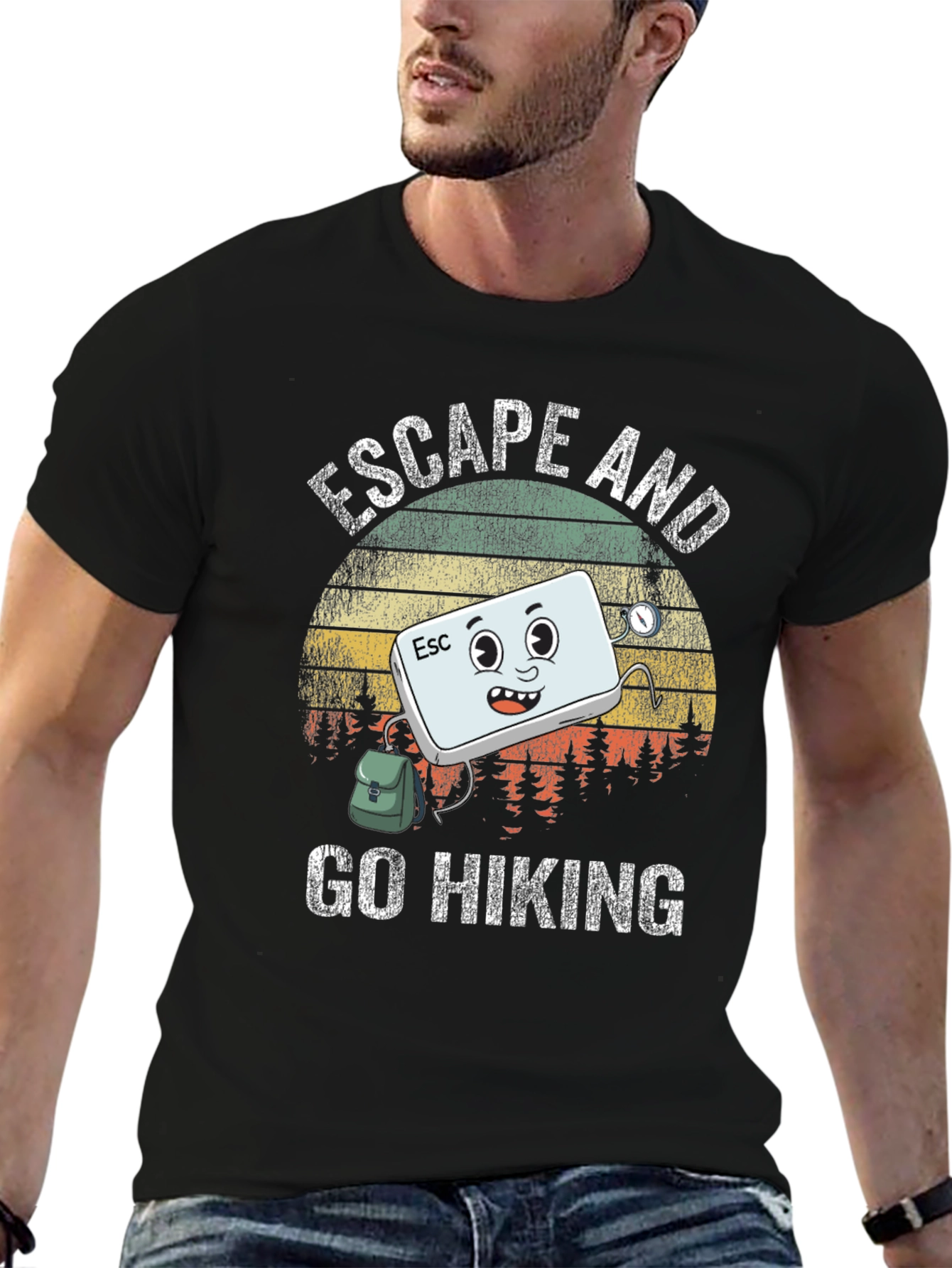 Escape and Go Hiking T-Shirt: Adventurous Graphic Tee