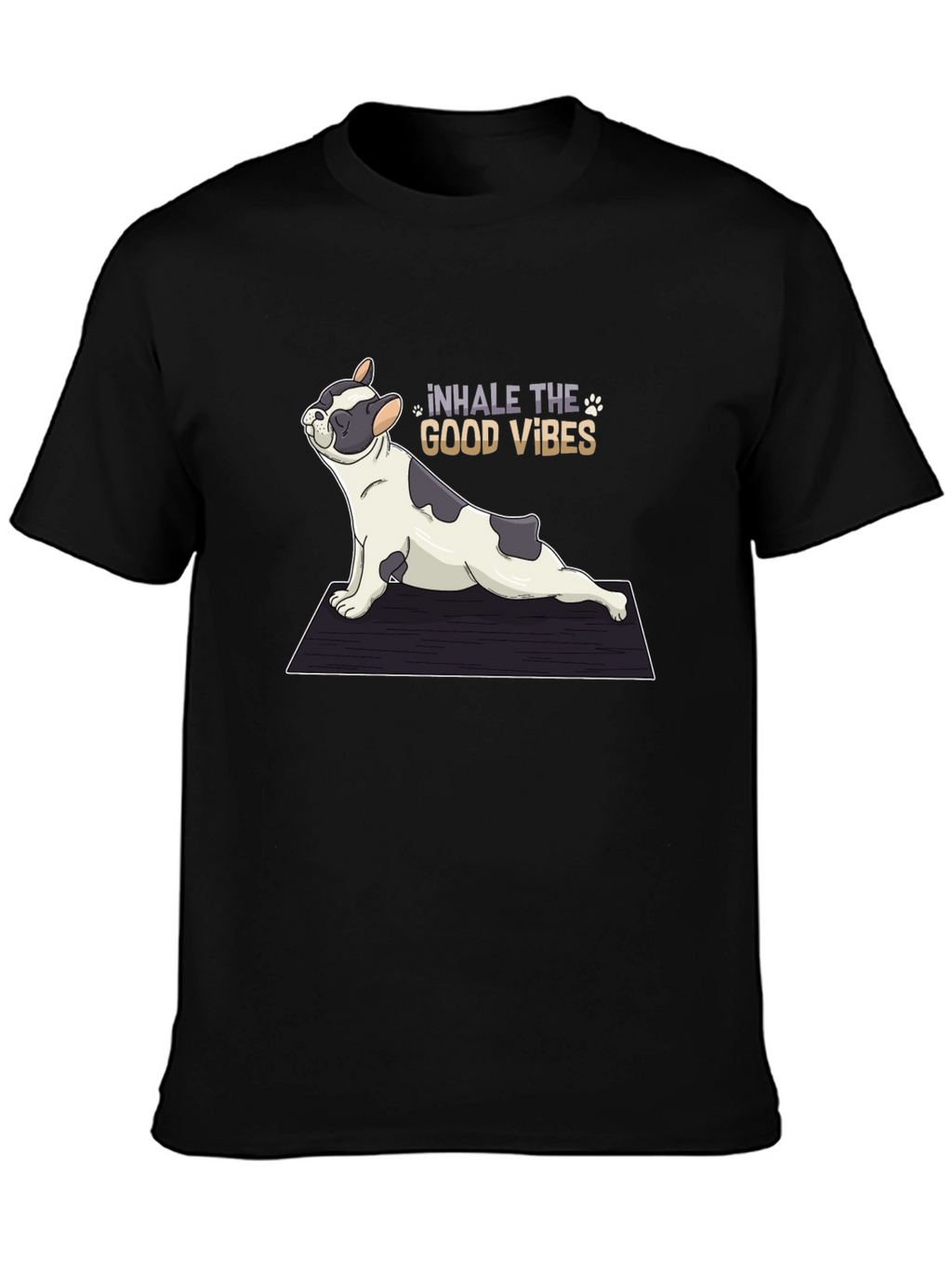 Yoga Dog Graphic Tee - Inhale the Good Vibes!