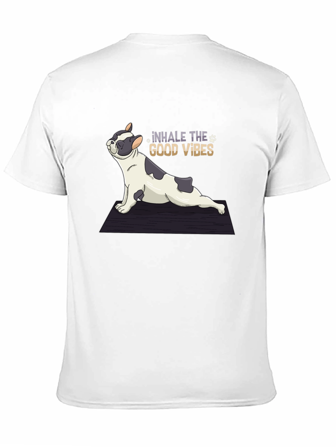 Yoga Dog Graphic Tee - Inhale the Good Vibes!