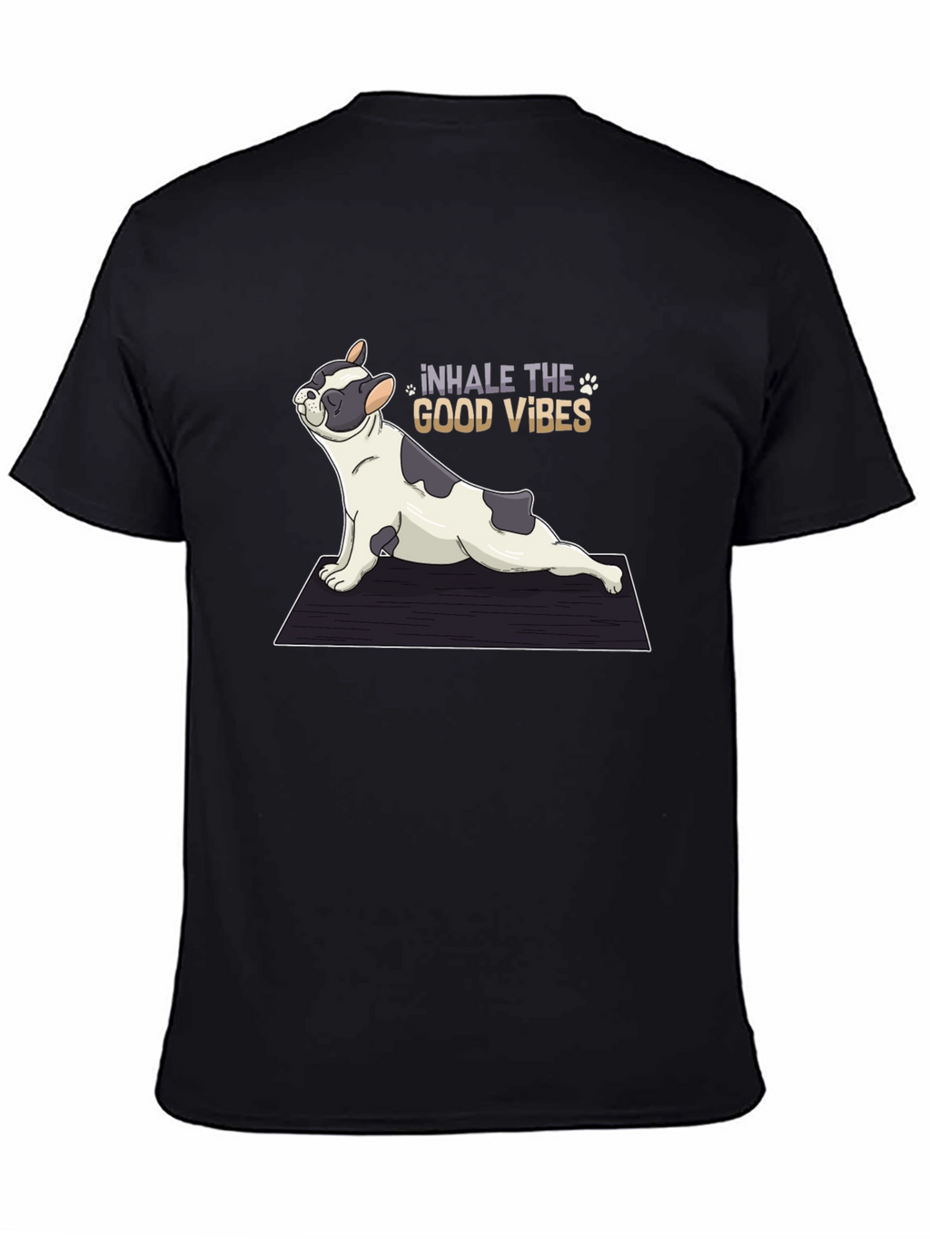 Yoga Dog Graphic Tee - Inhale the Good Vibes!
