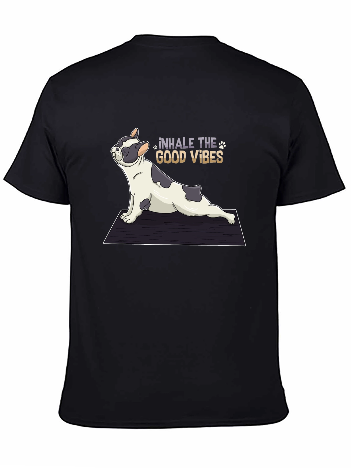 Yoga Dog Graphic Tee - Inhale the Good Vibes!