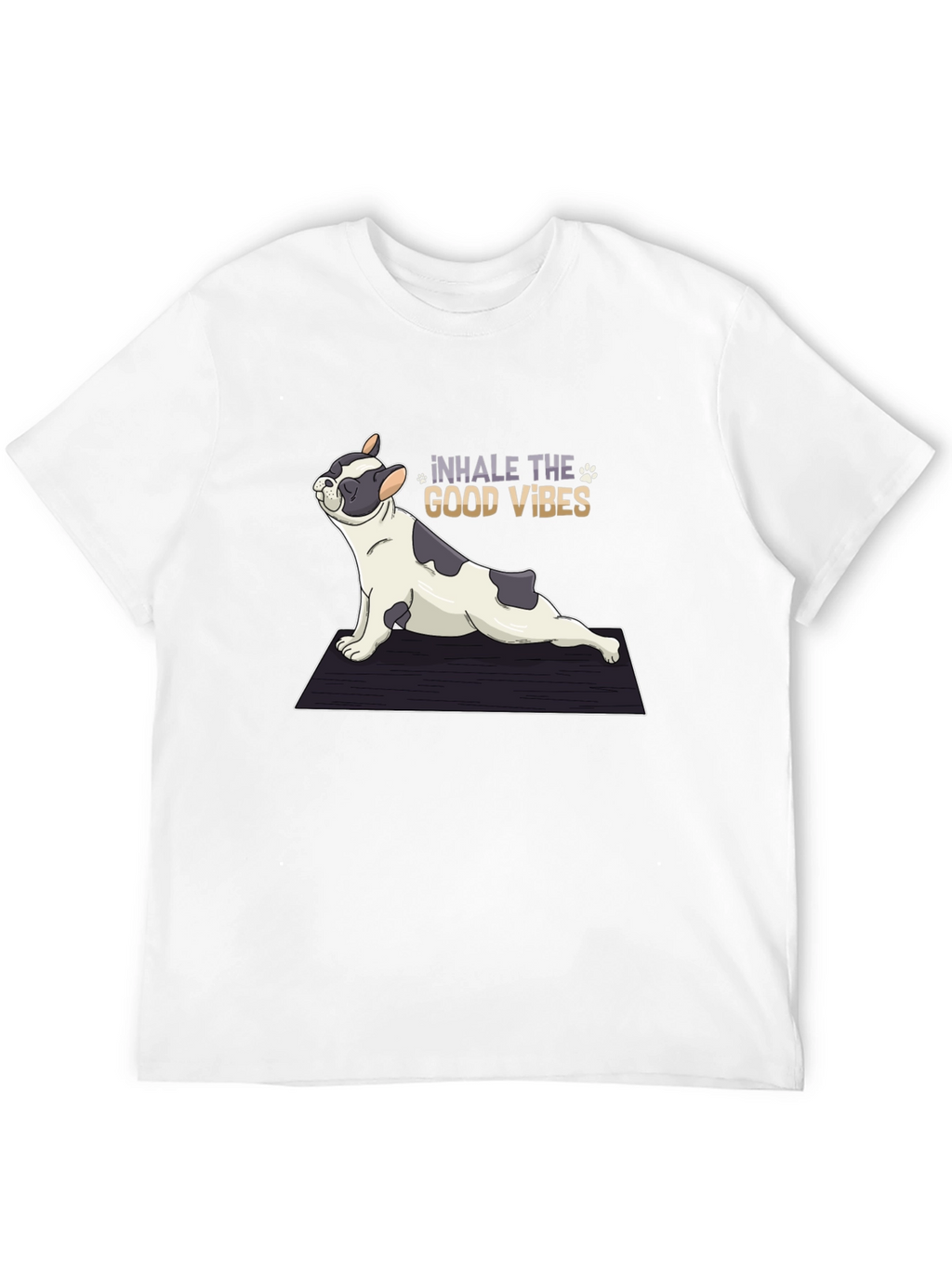 Yoga Dog Graphic Tee - Inhale the Good Vibes!
