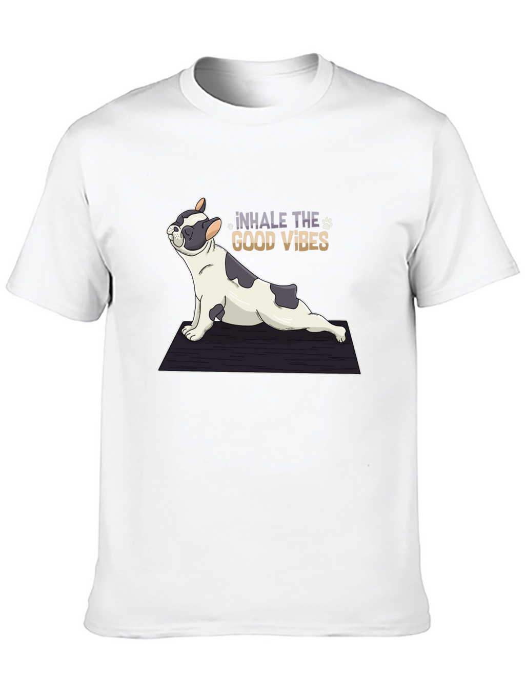 Yoga Dog Graphic Tee - Inhale the Good Vibes!