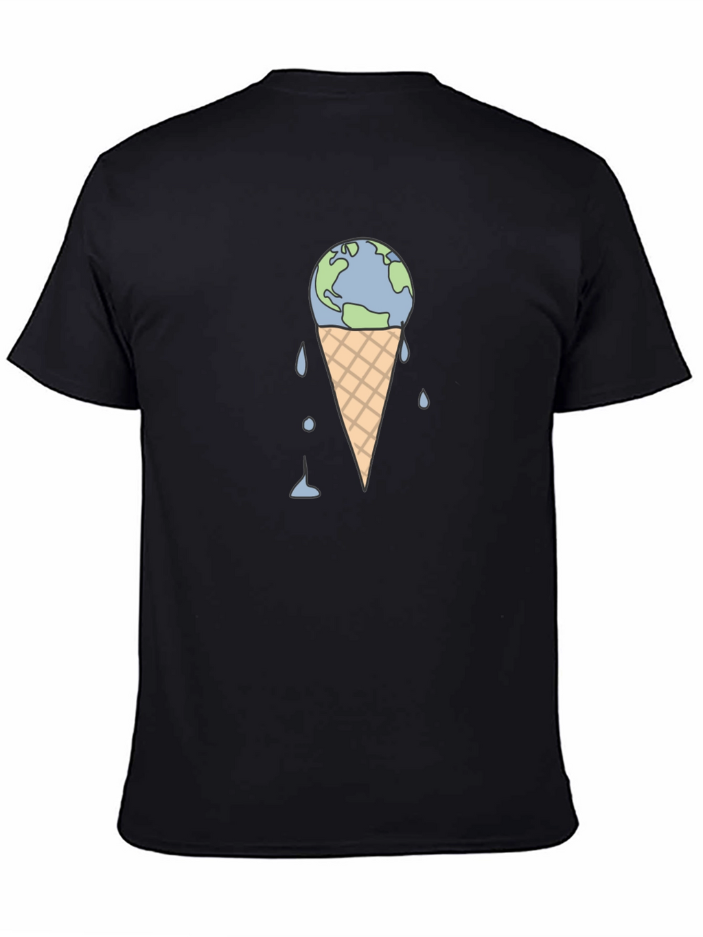 Earth Ice Cream Cone Graphic T-Shirt