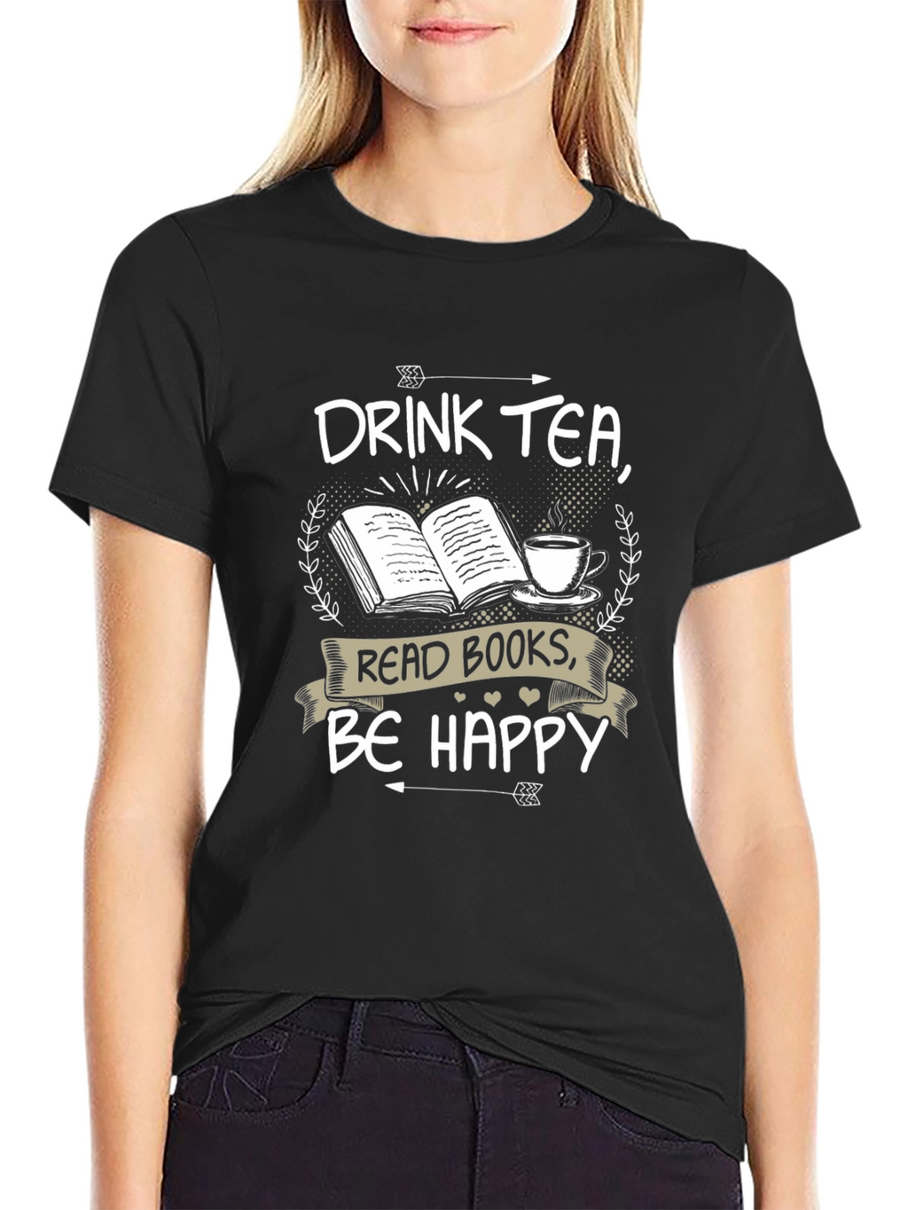 Drink Tea Read Books Be Happy T-Shirt