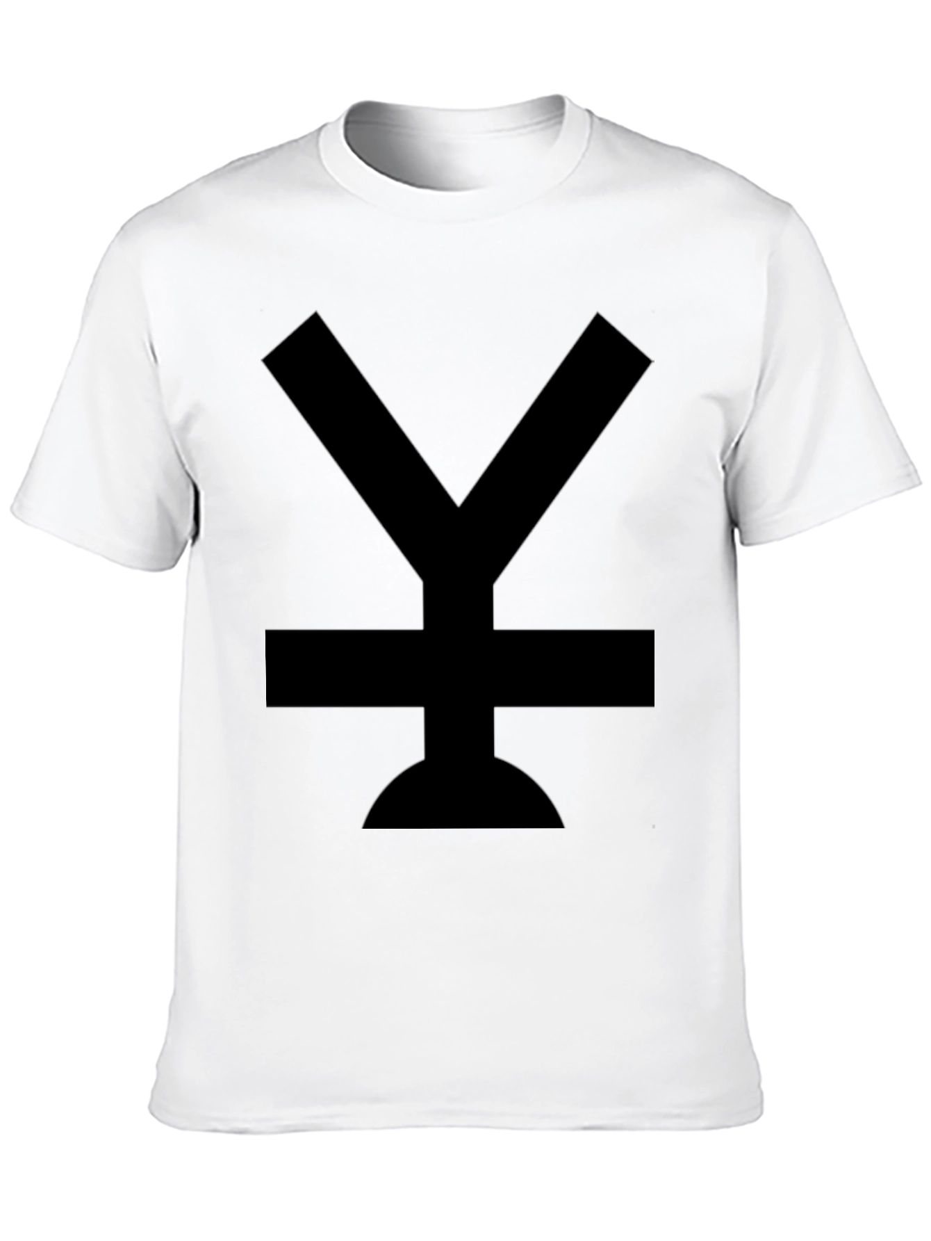 Modern Black T-Shirt with Bold Symbol