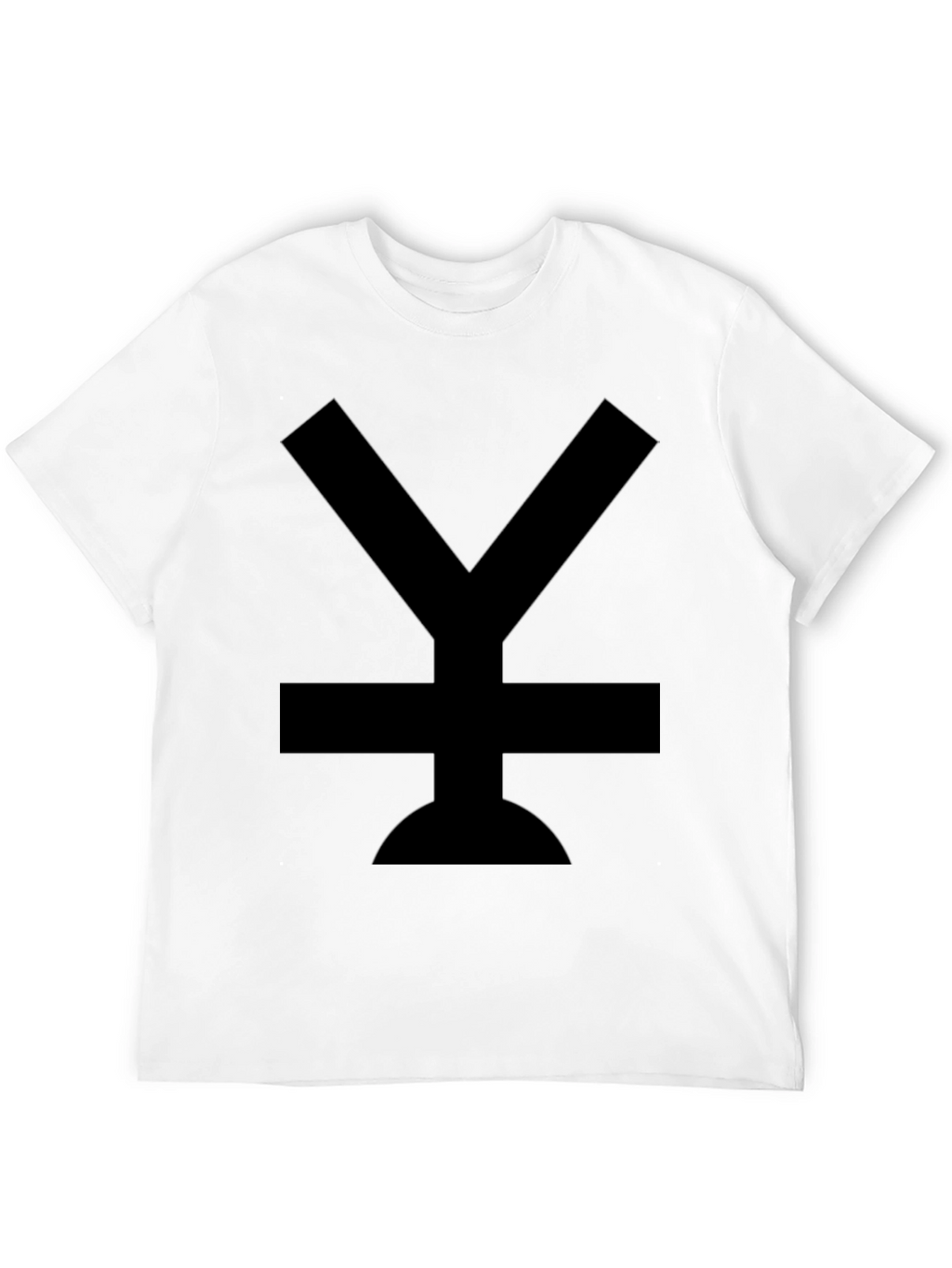 Modern Black T-Shirt with Bold Symbol