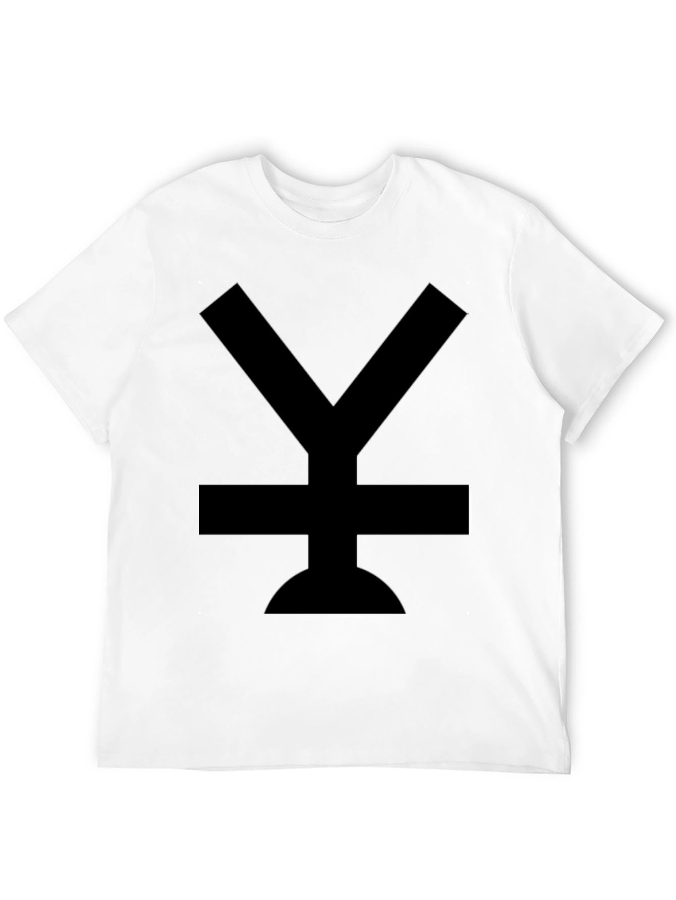 Modern Black T-Shirt with Bold Symbol