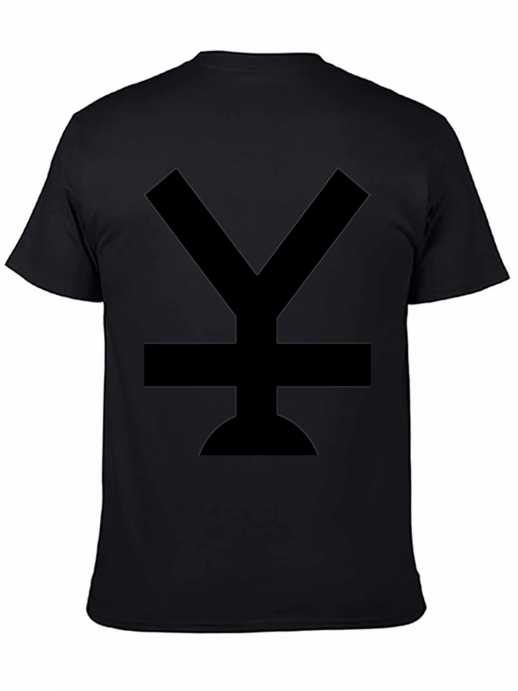 Modern Black T-Shirt with Bold Symbol