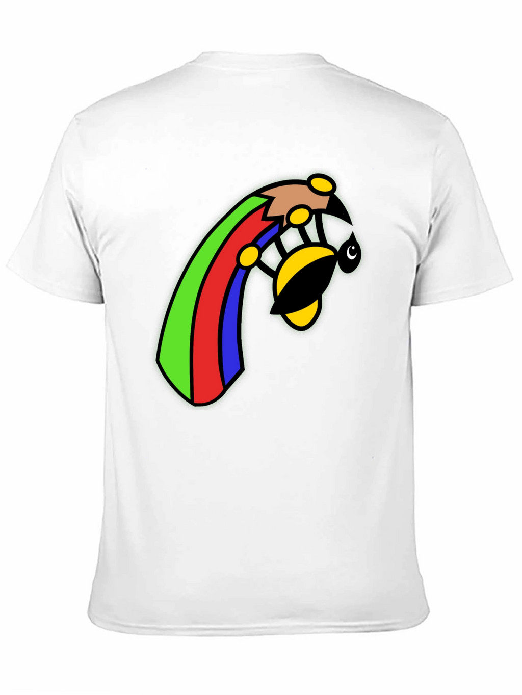 Rainbow Bee Graphic Black T-Shirt