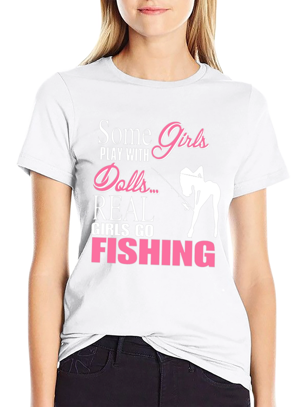 Girls Go Fishing T-Shirt - Novelty Graphic Tee