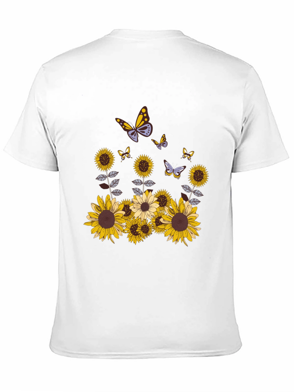 Sunflower Butterfly Graphic Tee - Stylish & Unique