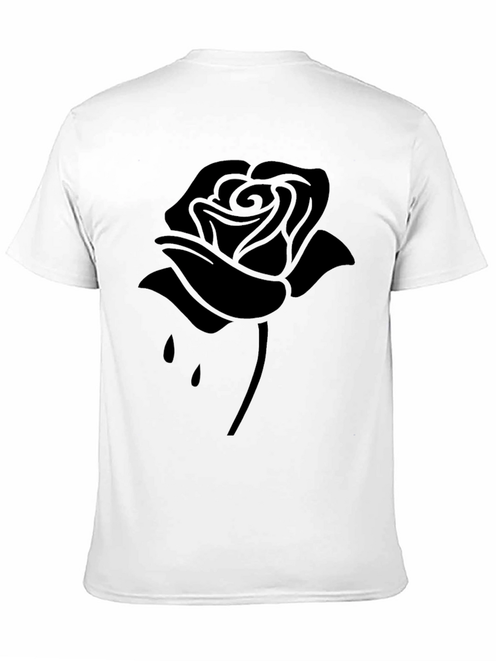 Black Rose Graphic Tee - Stylish Dark Aesthetic T-Shirt