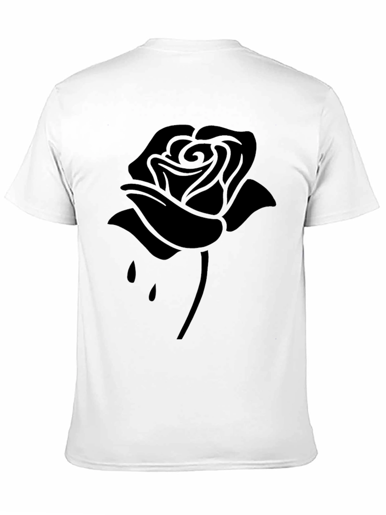 Black Rose Graphic Tee - Stylish Dark Aesthetic T-Shirt