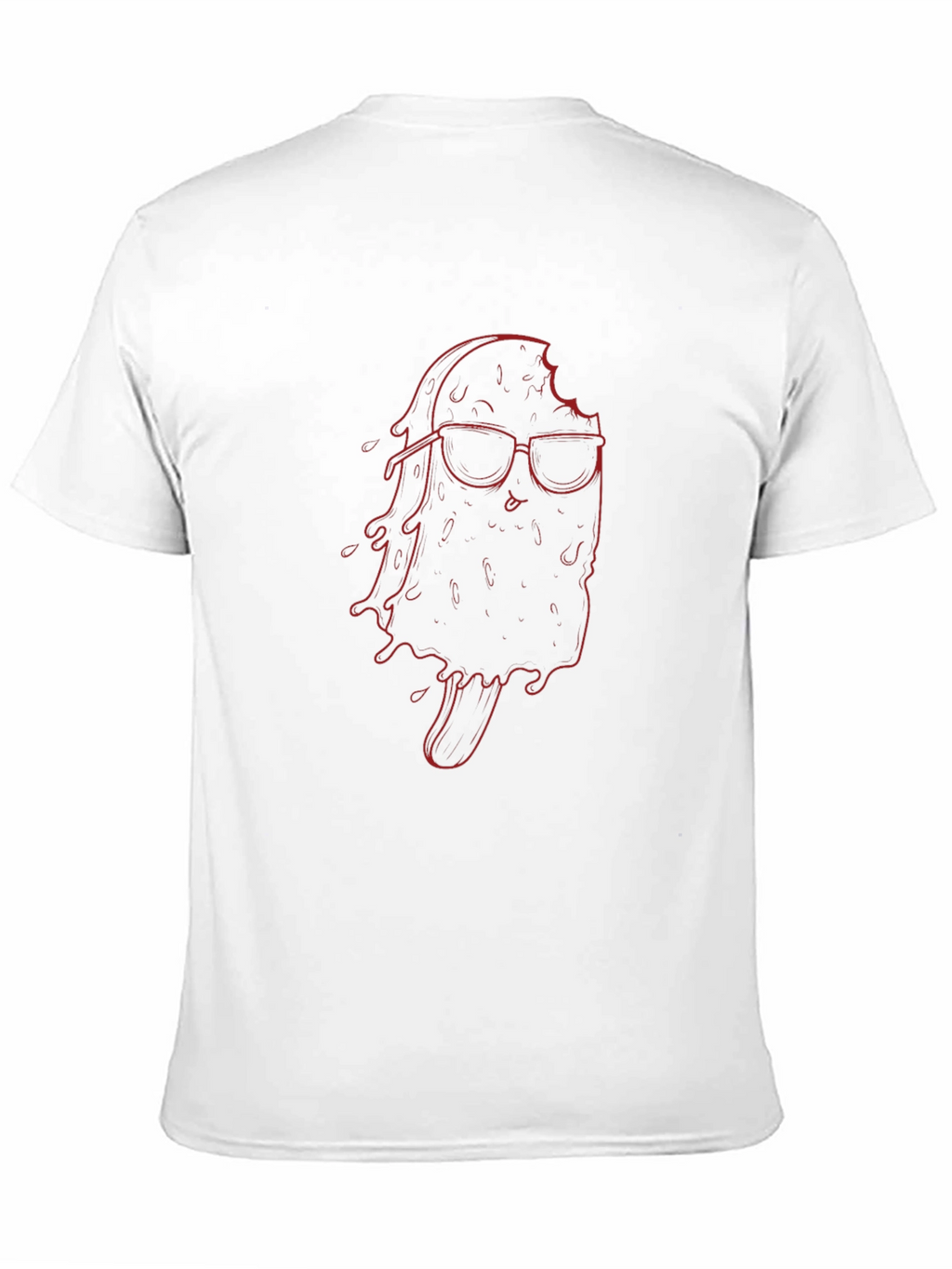 Cool Treat Tee: Red Ice Cream Graphic Black T-Shirt